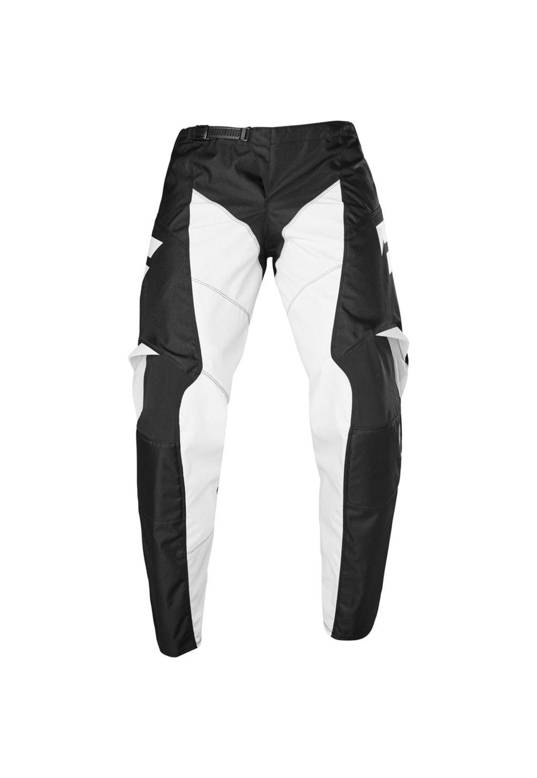 Pantalon Moto White Label Race Negro/Blanco Shift-0