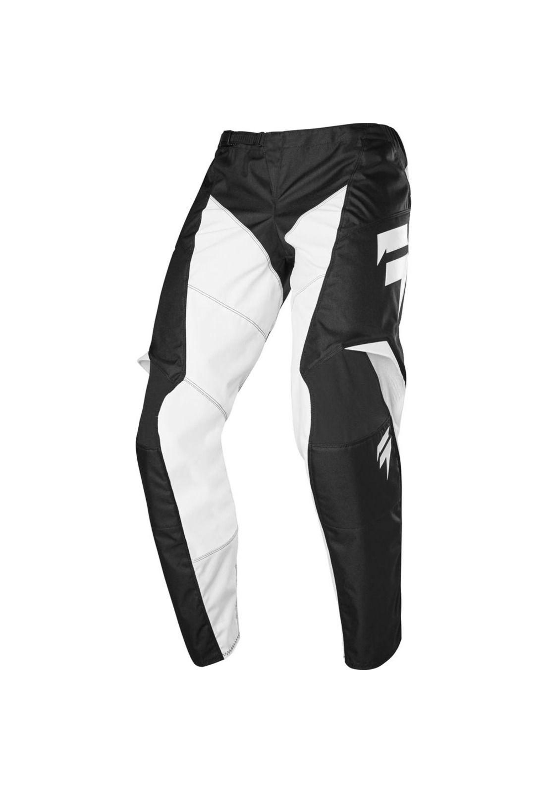 Pantalon Moto White Label Race Negro/Blanco Shift-2