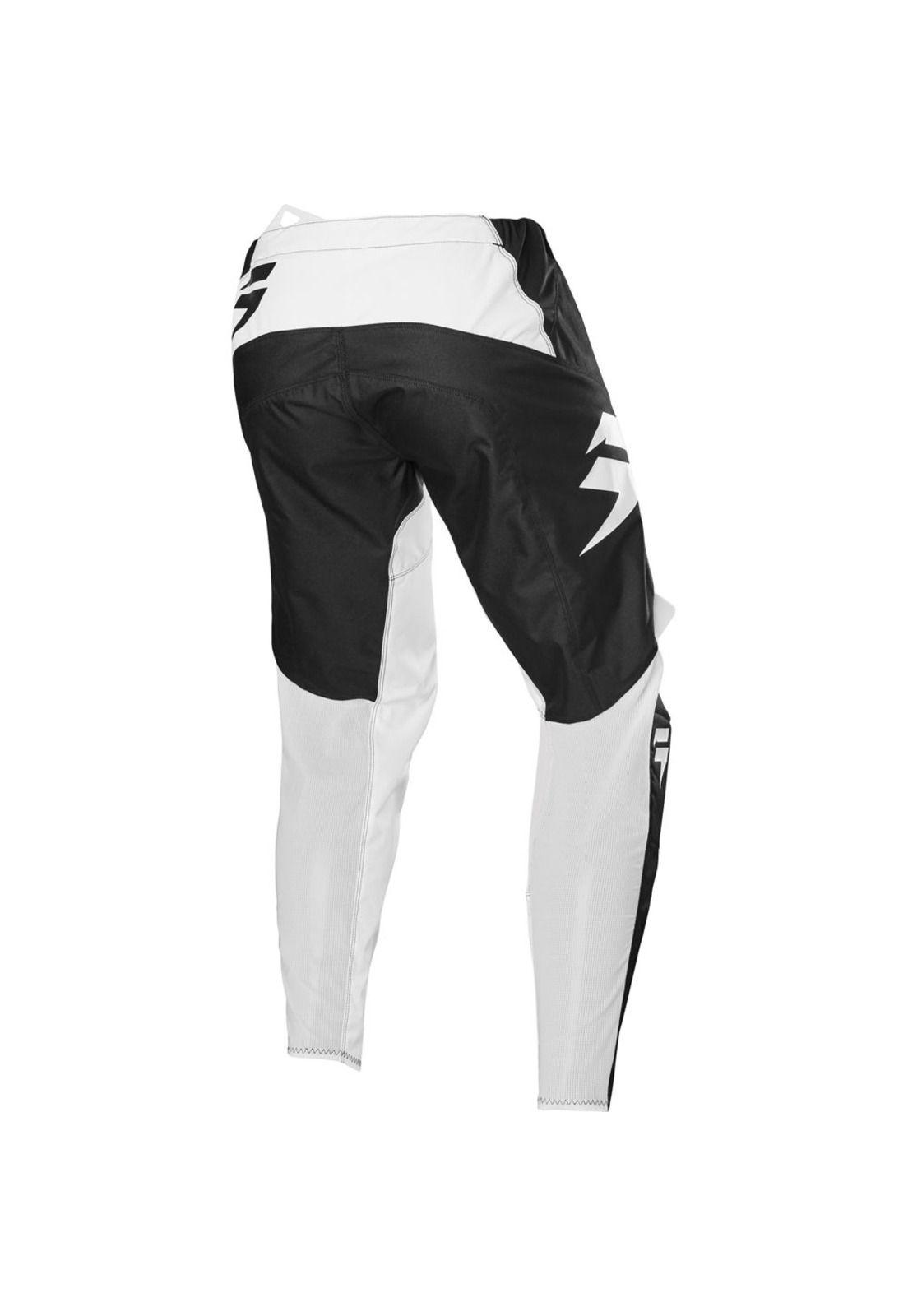Pantalon Moto White Label Race Negro/Blanco Shift-3