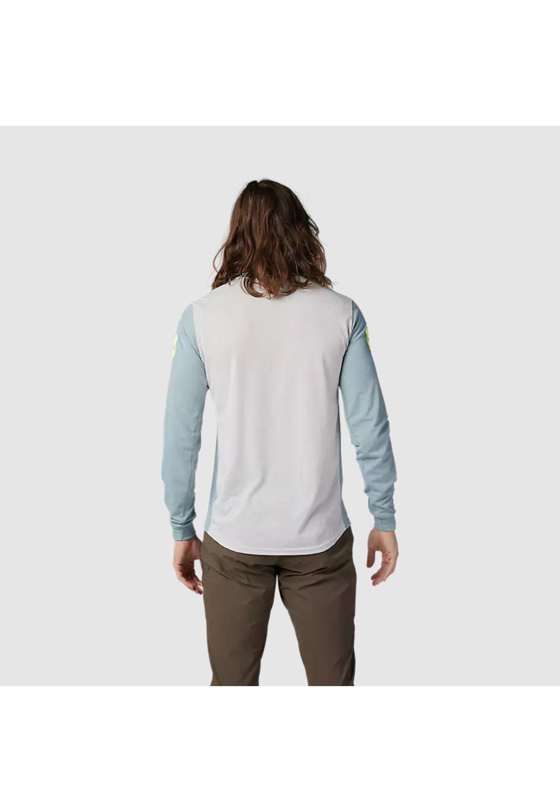 Polera Bicicleta Ranger Aviation Drirelease Manga Larga Celeste Fox-3