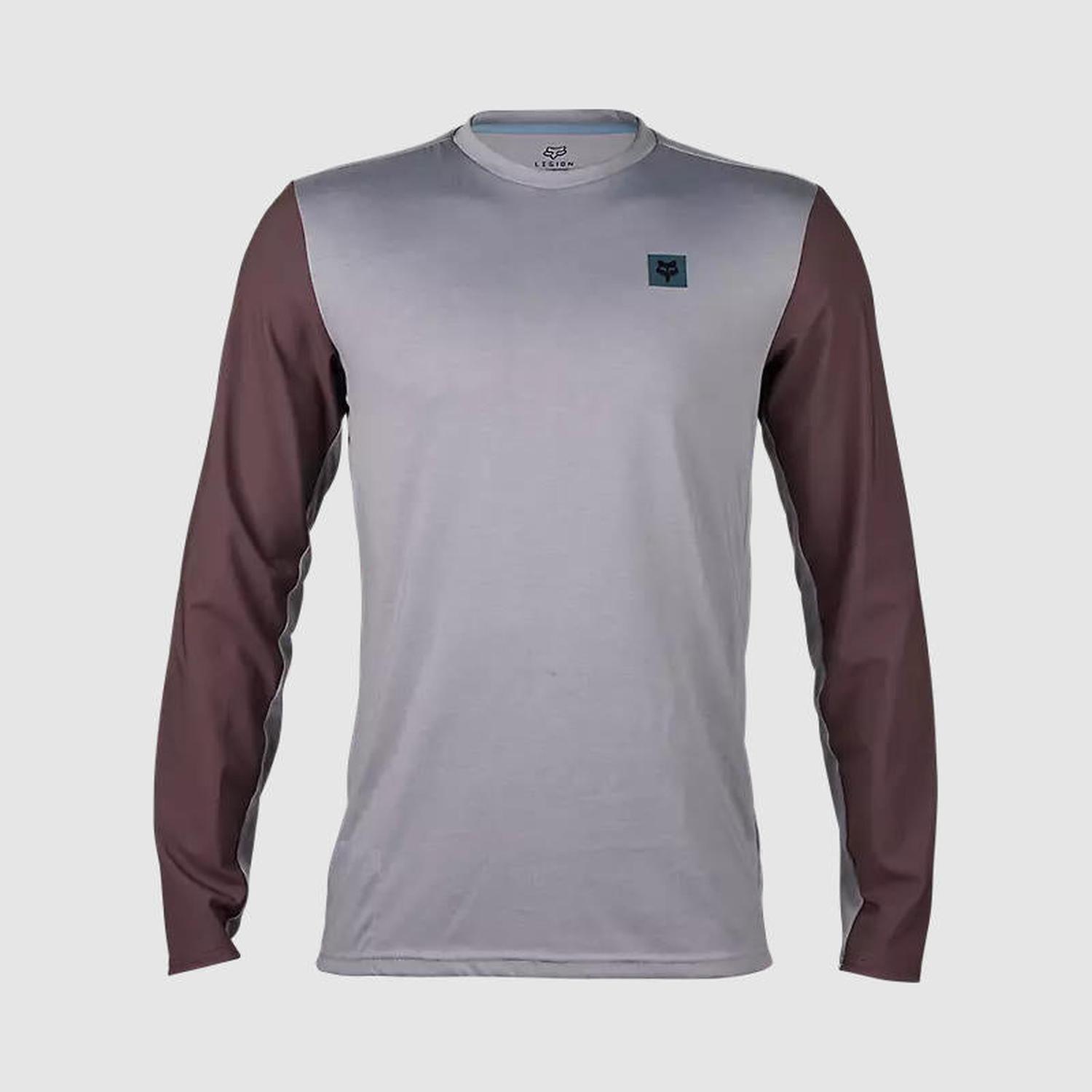 Polera Moto Ranger Off Road Manga Larga Gris Fox-0