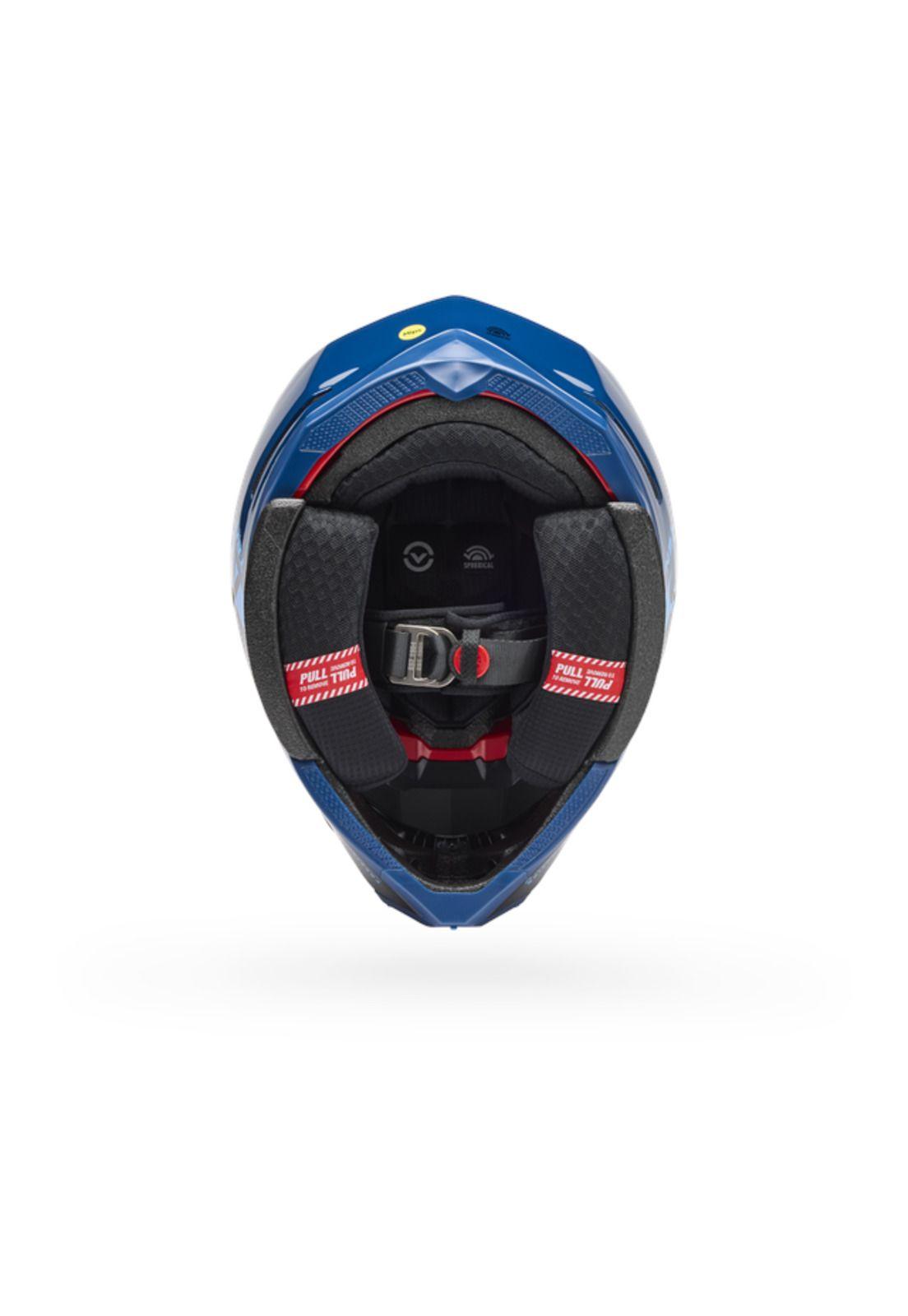 Casco Moto Spherical Moto-10 Azul/Negro Bell-4