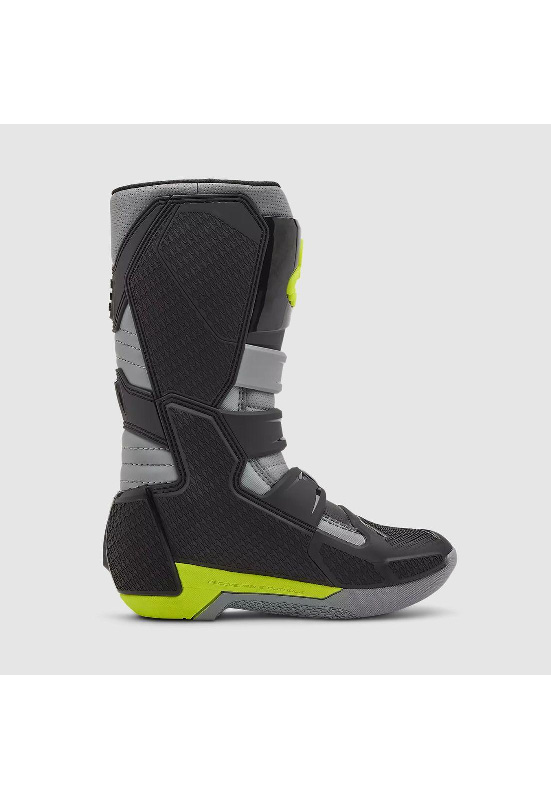 Botas Moto Niño Comp Gris/Amarillo Fox-2