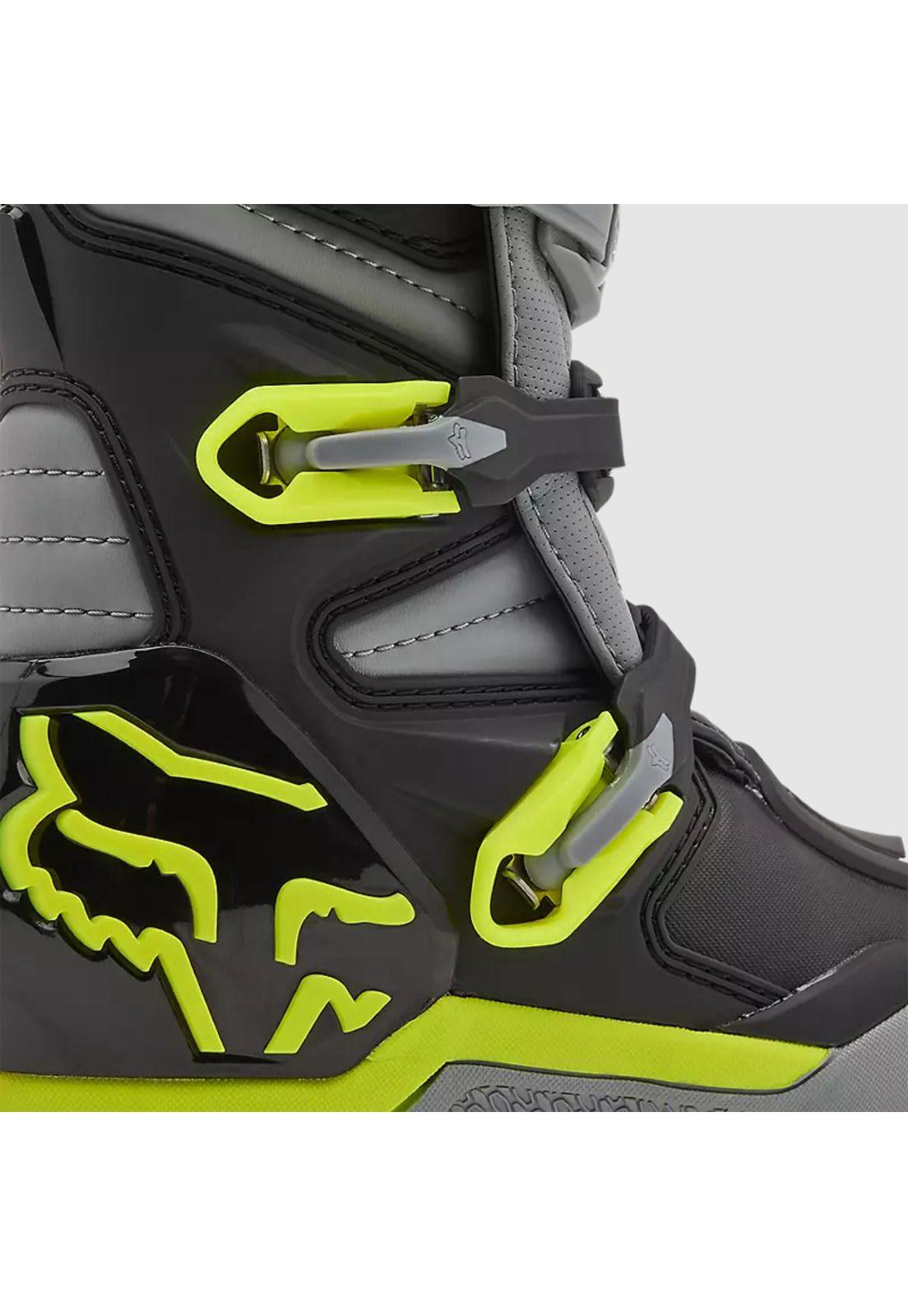 Botas Moto Niño Comp Gris/Amarillo Fox-5
