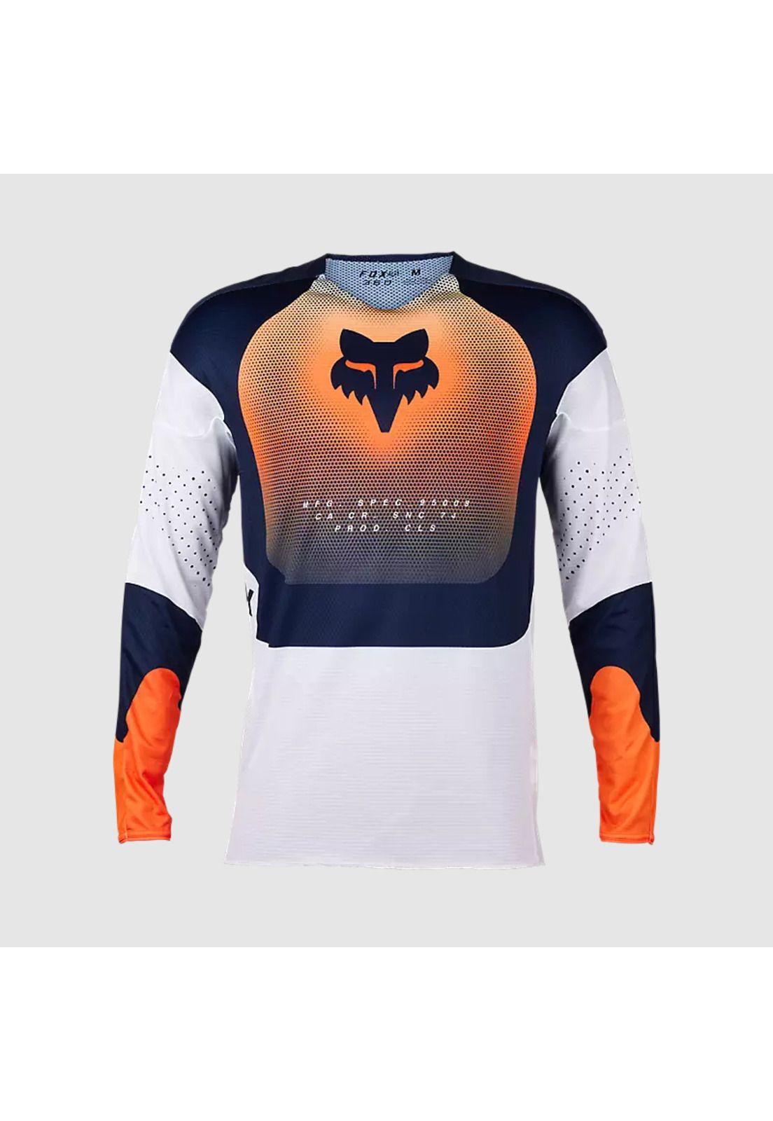 Polera Moto 360 Revise Azul Marino/Naranjo Fox-0