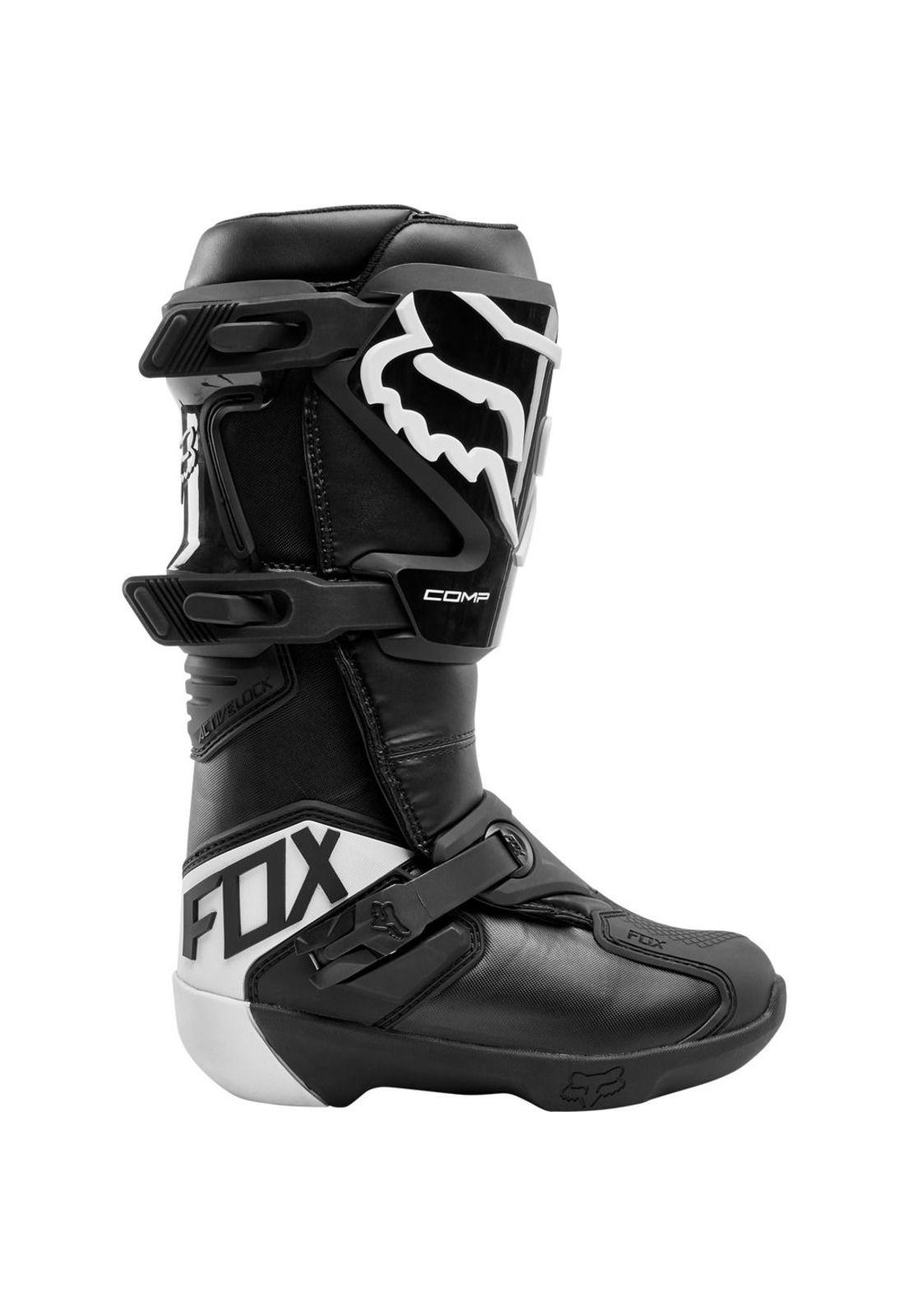 Botas Moto Mujer Comp Negro Fox-1