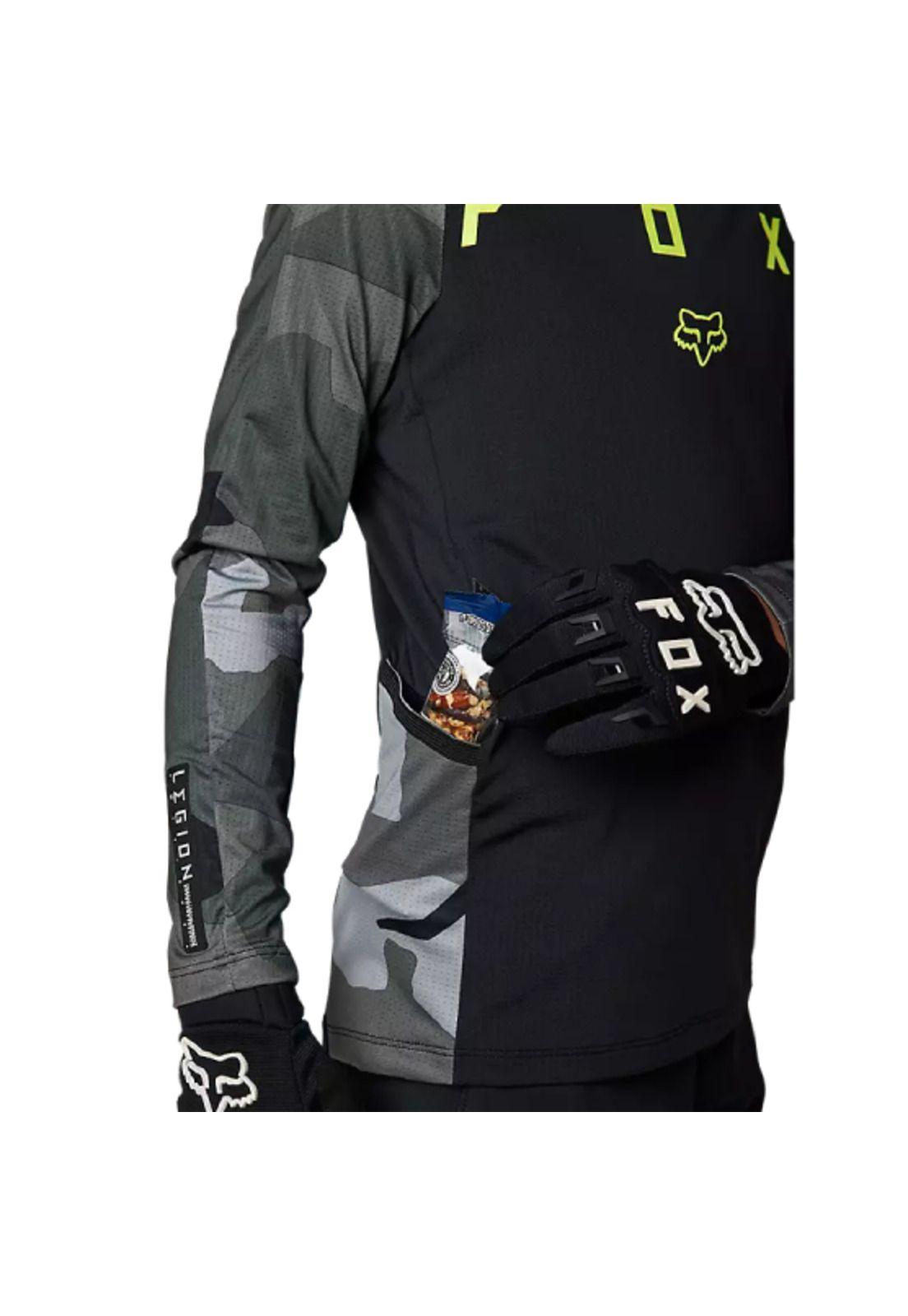 Polera Moto Niño Ranger Drive Camo Verde Fox-3
