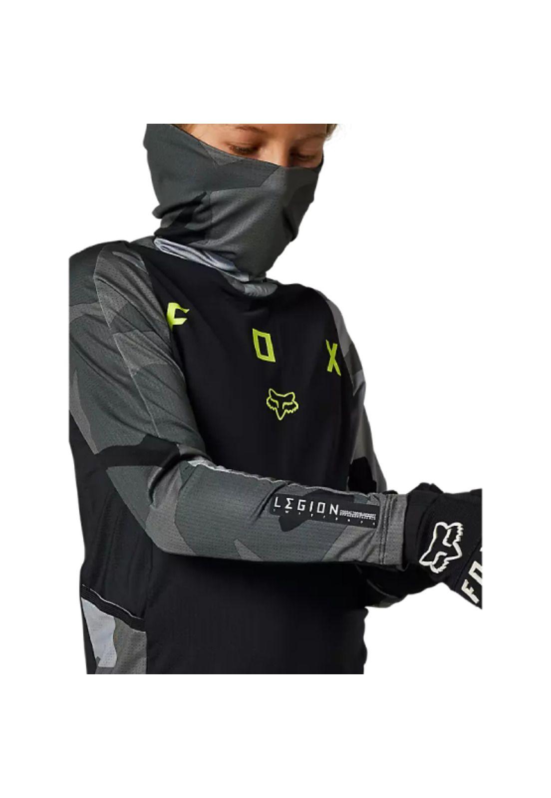 Polera Moto Niño Ranger Drive Camo Verde Fox-5