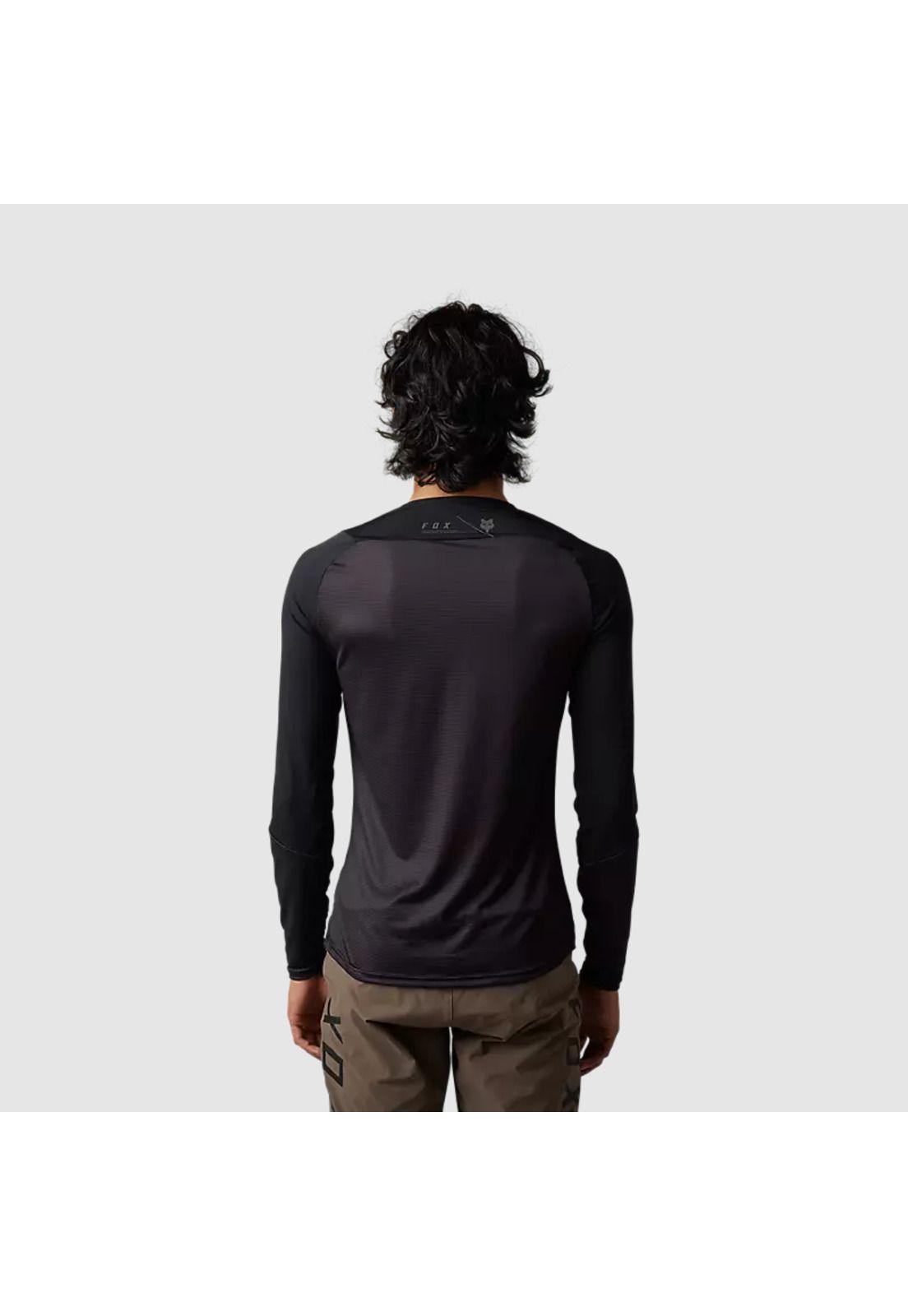 Polera Bicicleta Flexair Ascent Manga Larga Negro Fox-1