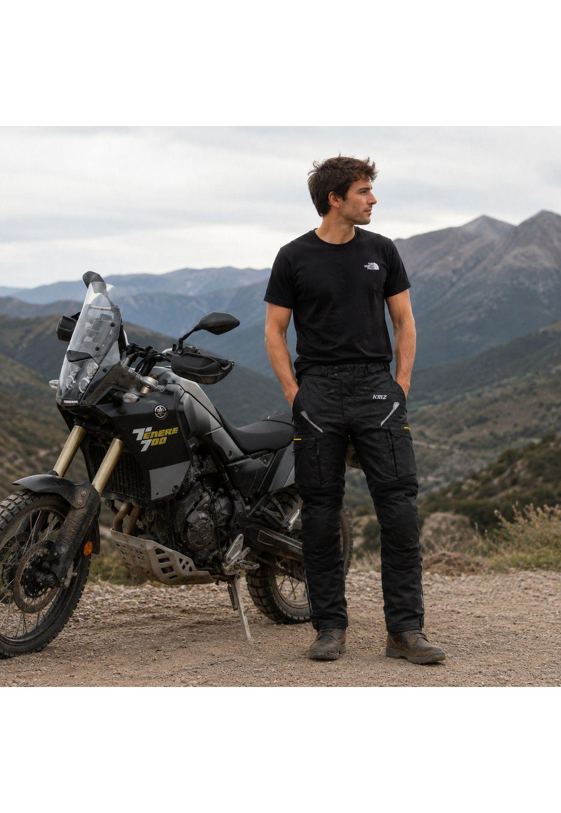 Pantalon Moto Calle Suspension Negro KMZ-2