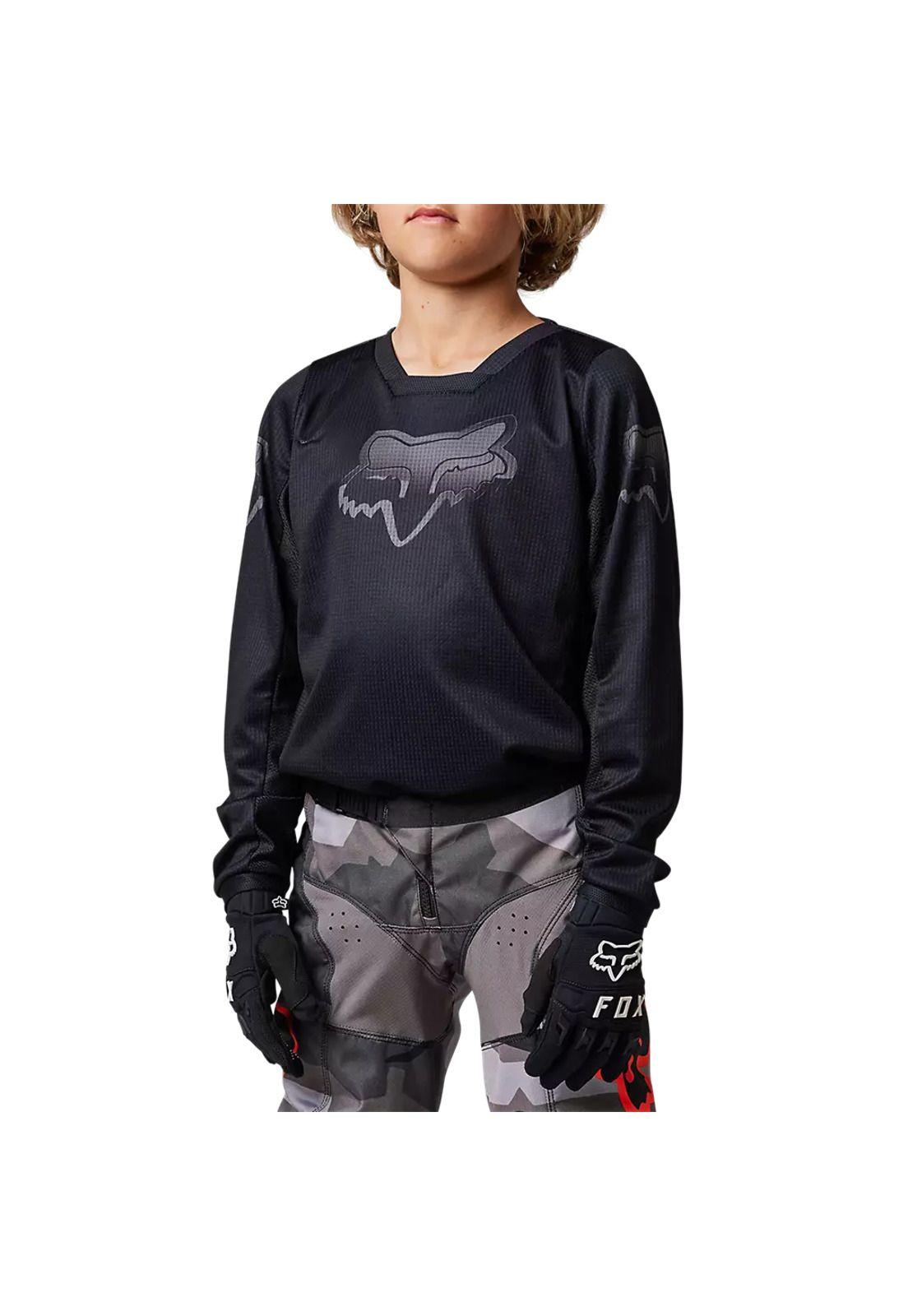 Polera Moto Niño 180 Blackout Negro Fox-1