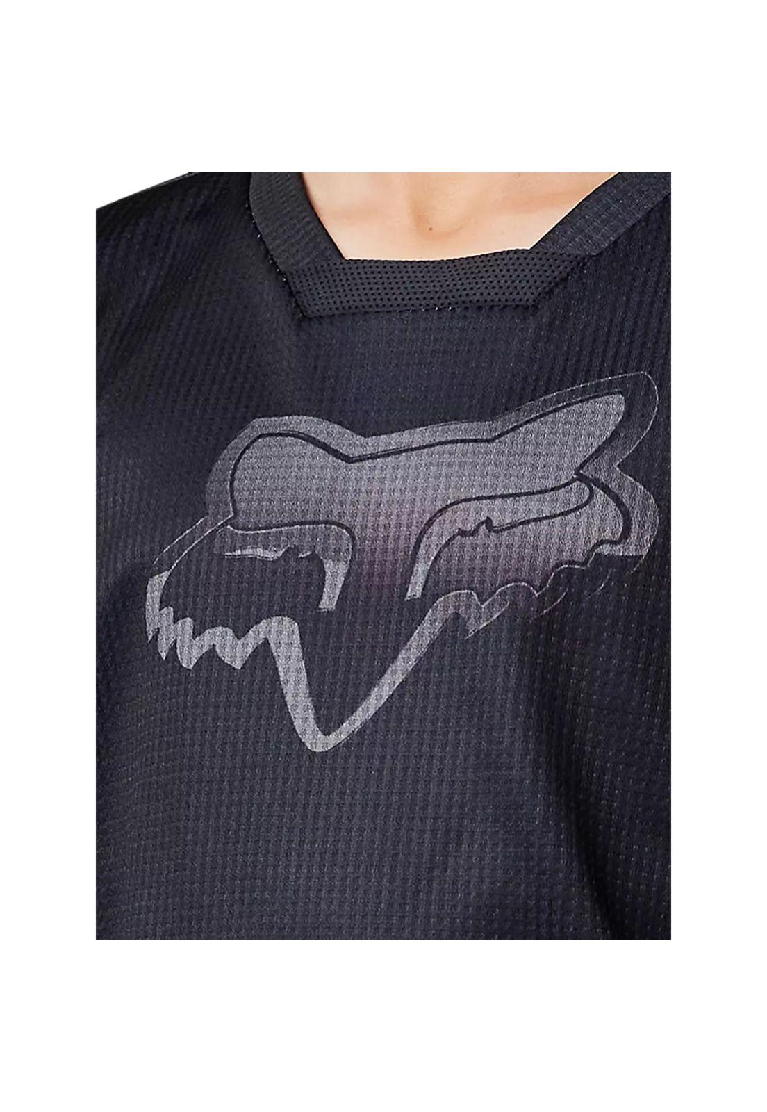 Polera Moto Niño 180 Blackout Negro Fox-3