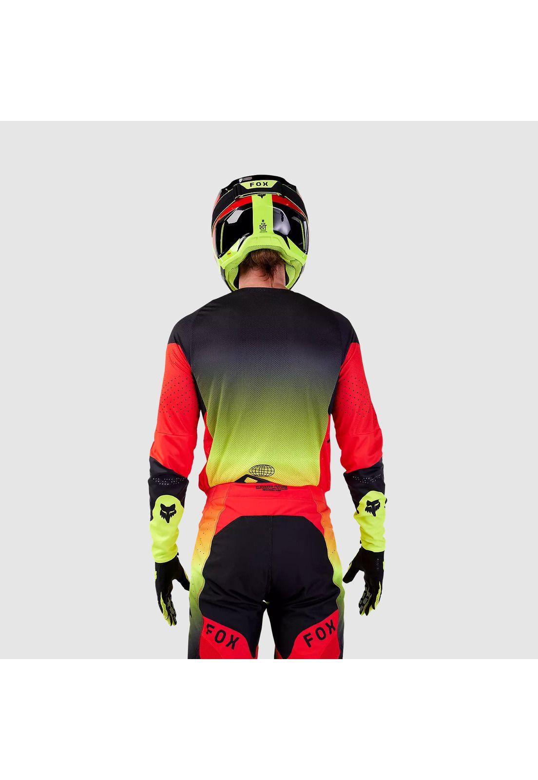 Polera Moto 360 Revise Rojo/Amarillo Fox-2