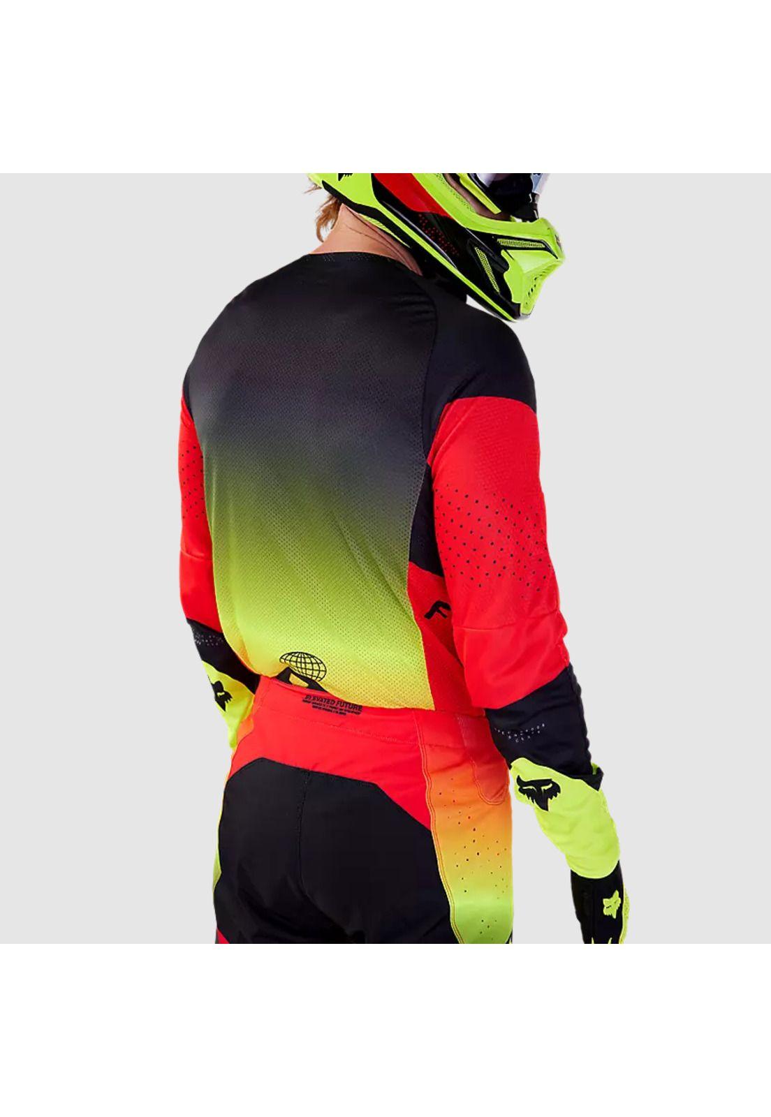 Polera Moto 360 Revise Rojo/Amarillo Fox-3