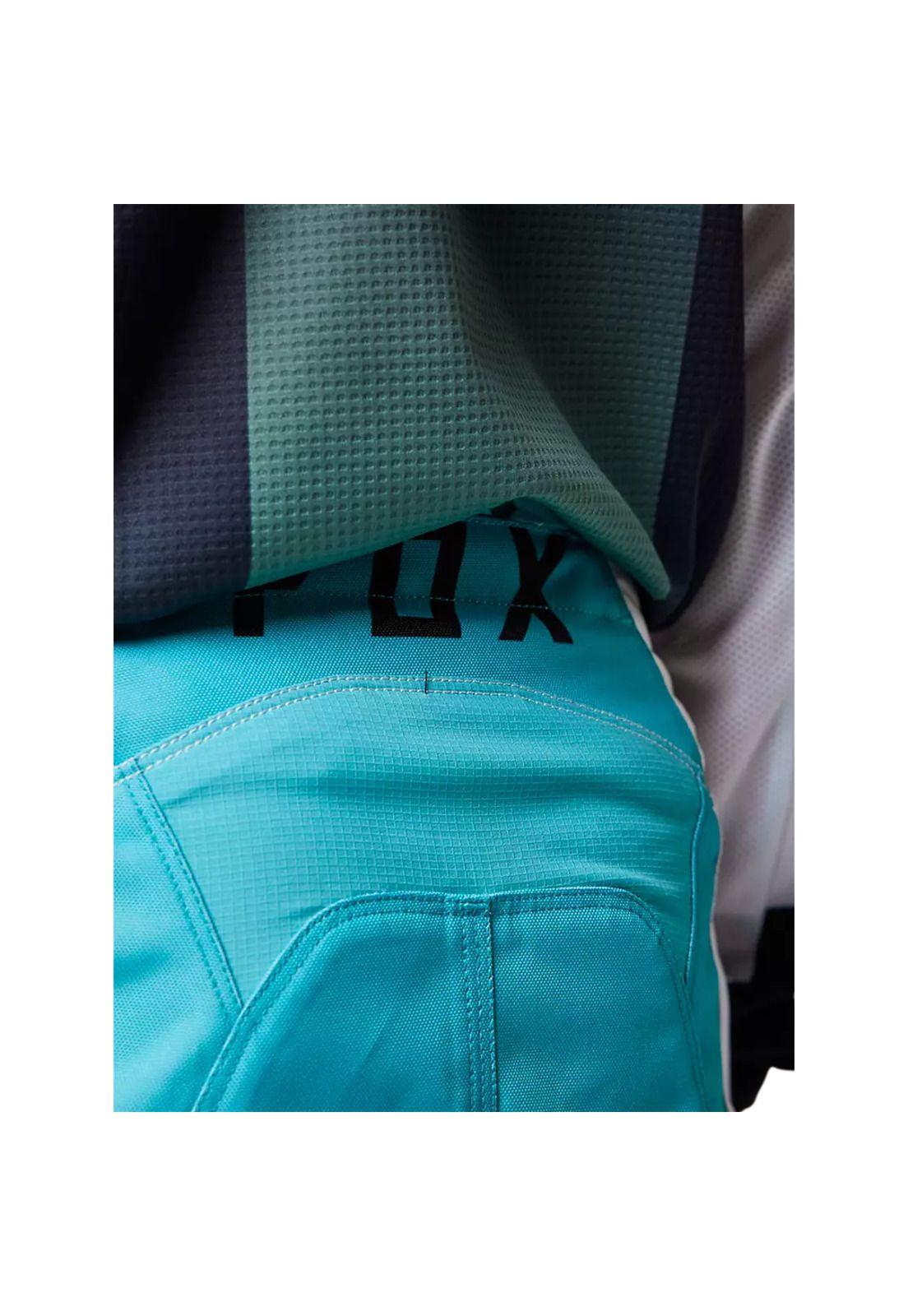 Pantalon Moto Niño 180 Leed Celeste Fox-4