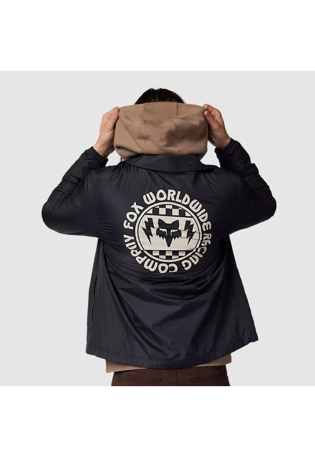 Chaqueta Lifestyle Cortavientos Next Level Coaches Negro Fox-3