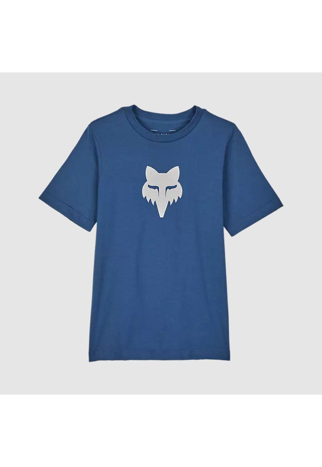 Polera Lifestyle Niño Legacy Azul/Blanco Fox-0
