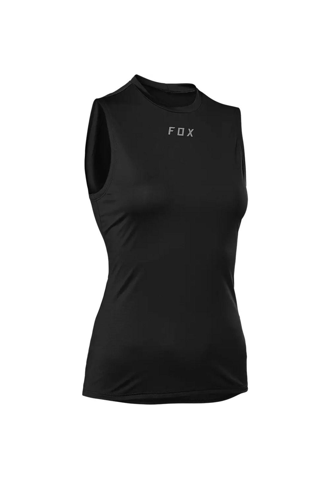 Primera Capa Bicicleta Mujer Tecbase Sin Mangas Negro Fox-0