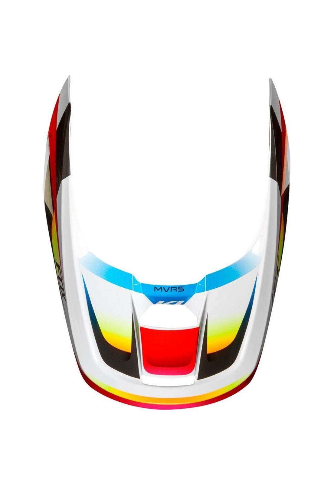 Visera Moto V1 Motif Rojo Blanco Fox-1