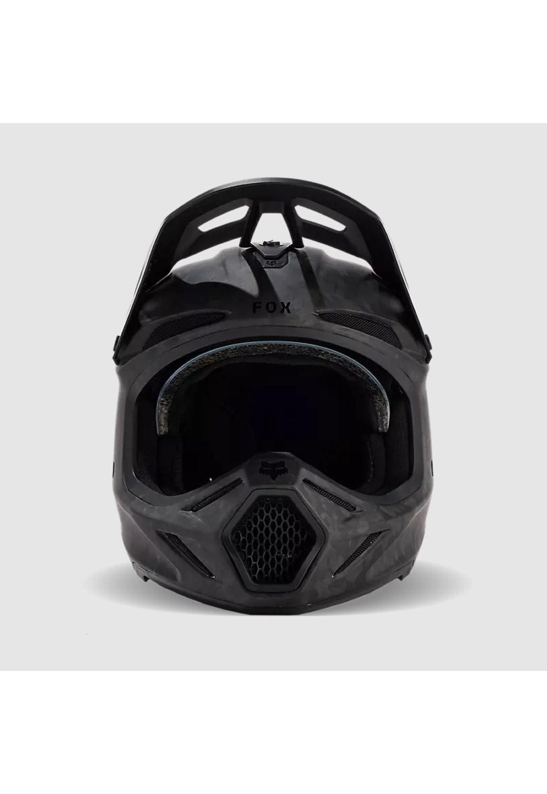 Casco Moto V3 RS Carbon Solid Negro Fox-2