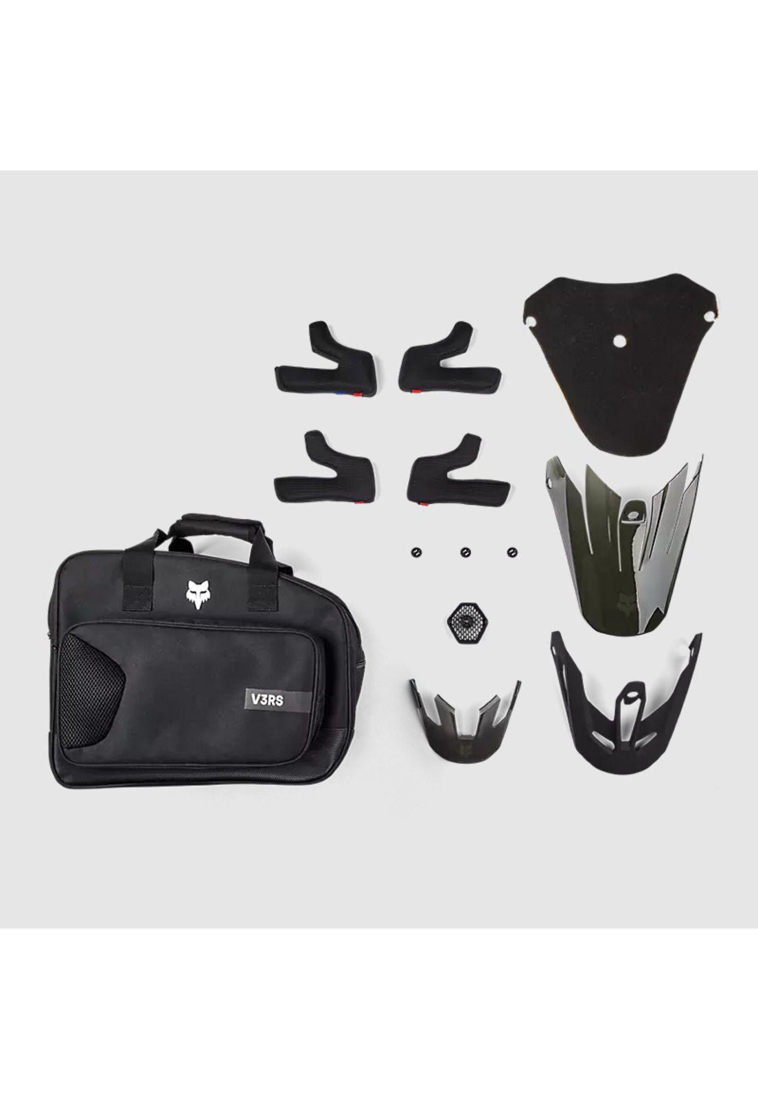Casco Moto V3 RS Carbon Solid Negro Fox-6