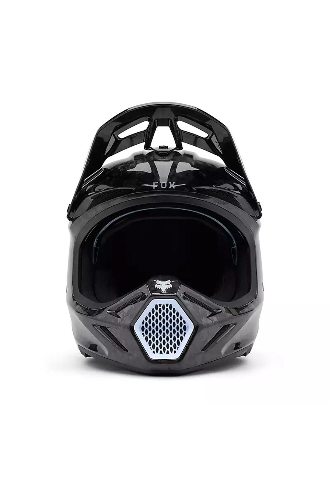 Casco Moto V3 RS Carbon Solid Negro Fox-2