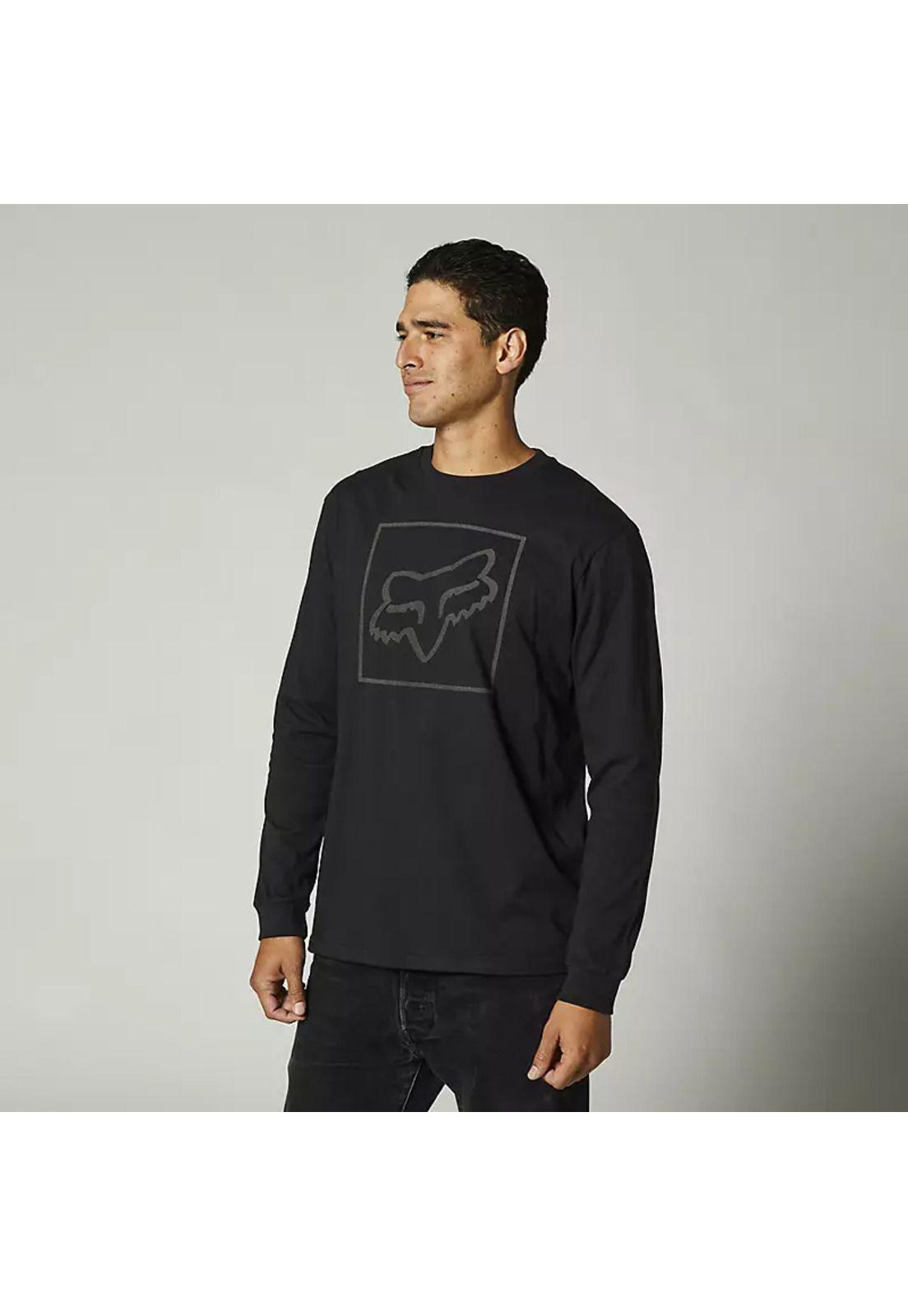 Polera Lifestyle Manga Larga Off Tilter Negro Fox-2