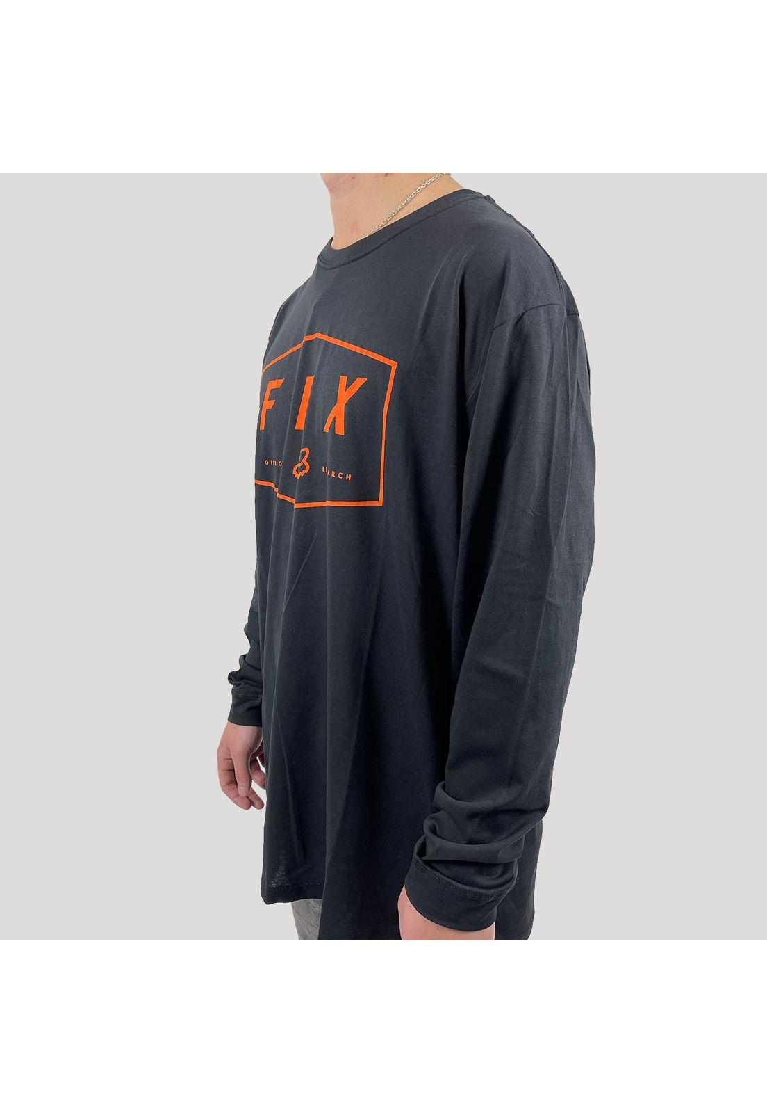 Polera Lifestyle Long Sleeve Negro Fox-4