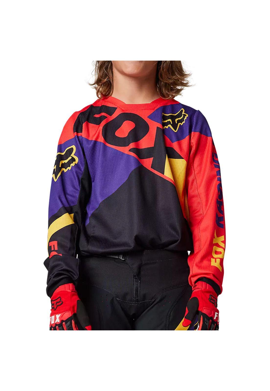 Polera Moto Niño 180 Xpozr Rojo Fox-1
