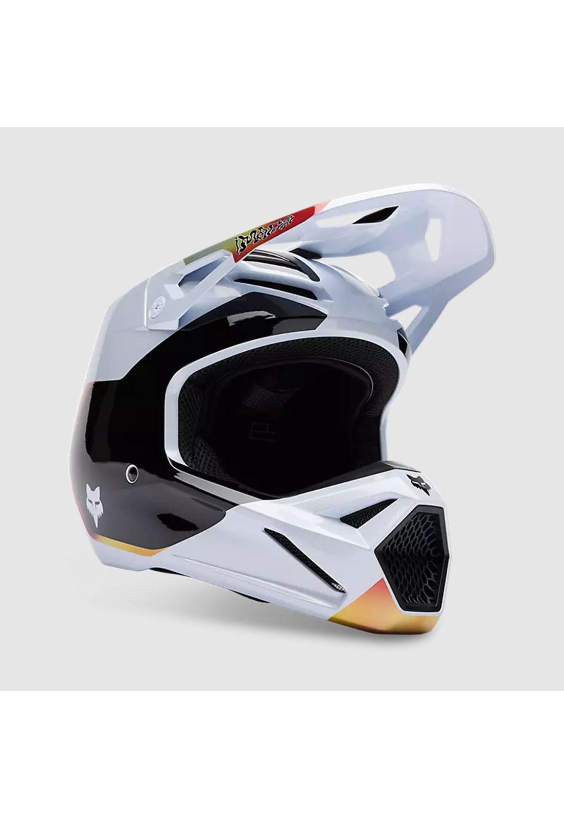 Casco Moto V1 Hello Future Blanco Fox-1