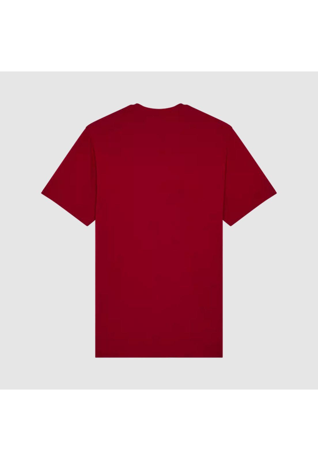 Polera Lifestyle Image Skull Premium Rojo Fox-1