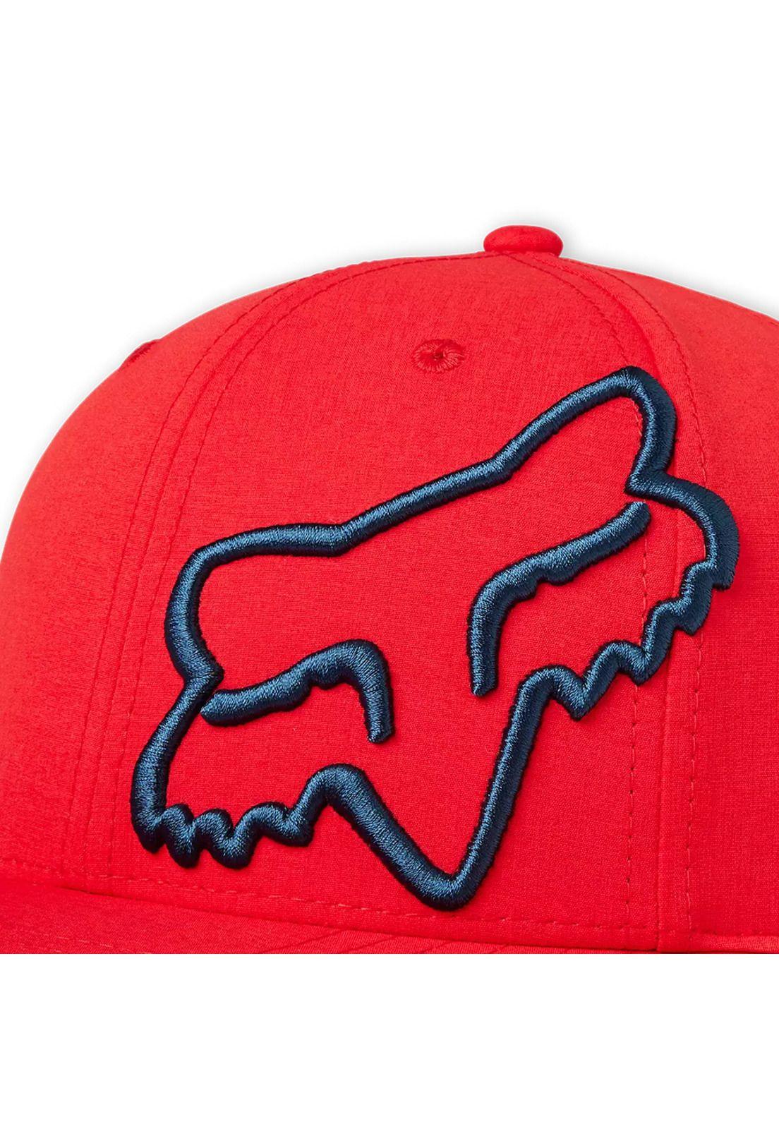 Gorro Jockey Lifestyle Clouded Flexfit 20 Rojo Fluor Fox-2