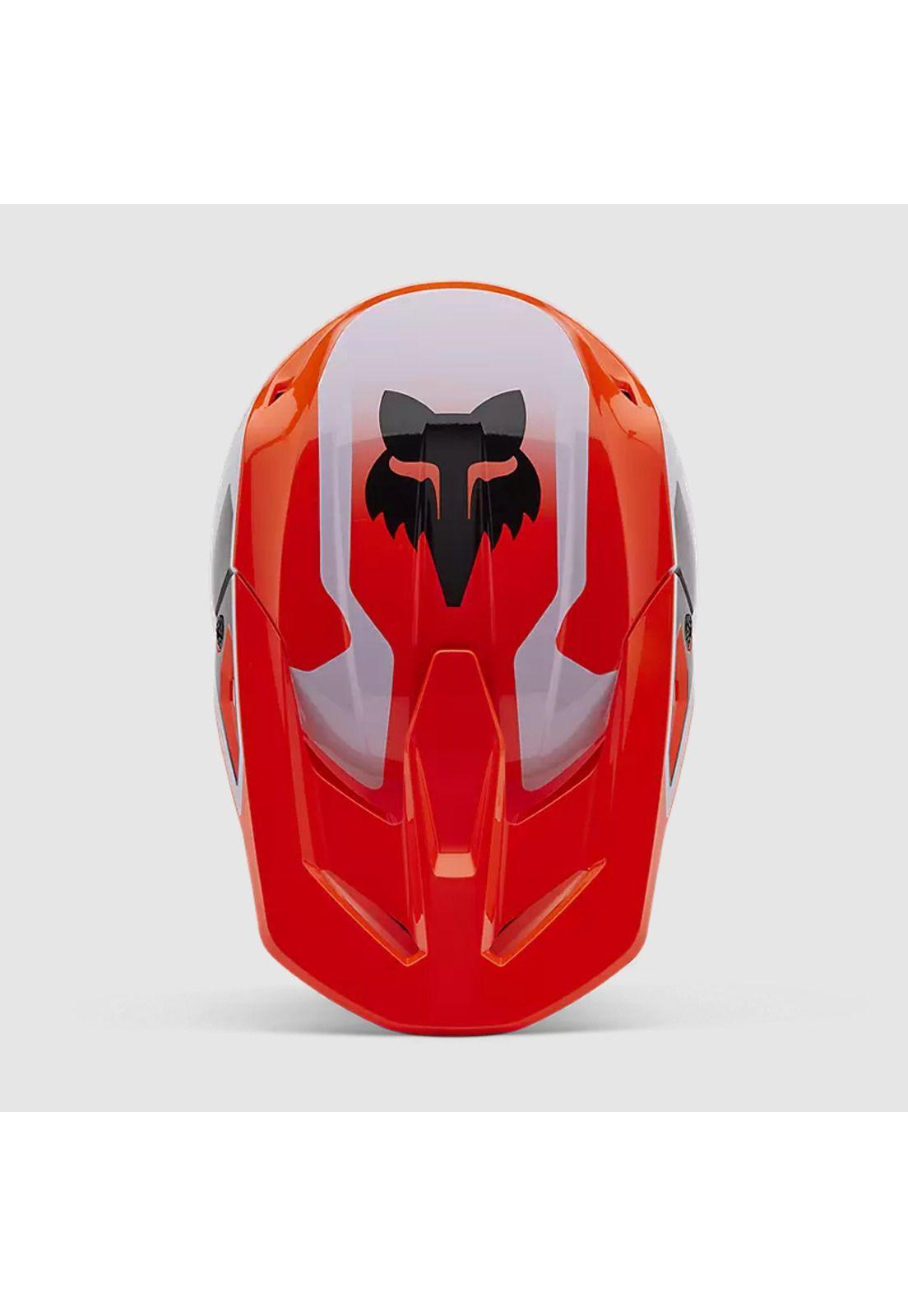 Casco Moto V1 Lean Naranjo Fox-3