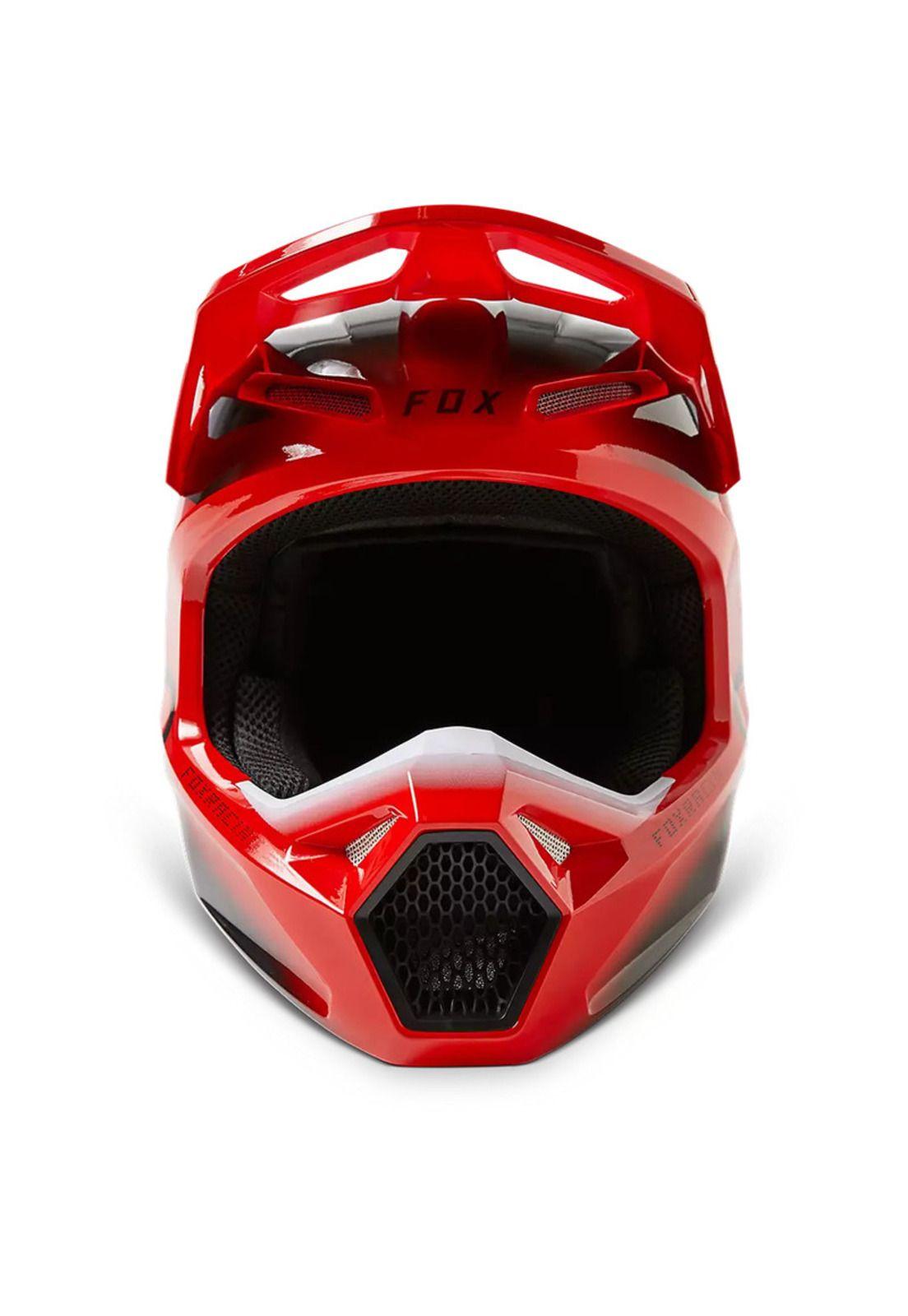 Casco Moto Niño V1 Toxsyk Rojo Fox-4