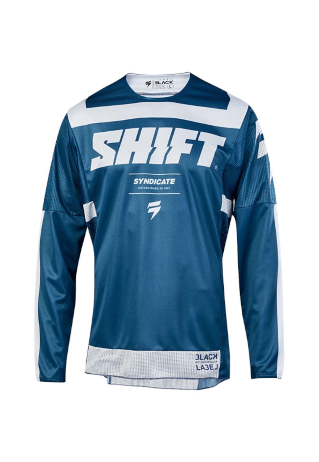 Polera Moto Black Strike Azul Shift-0