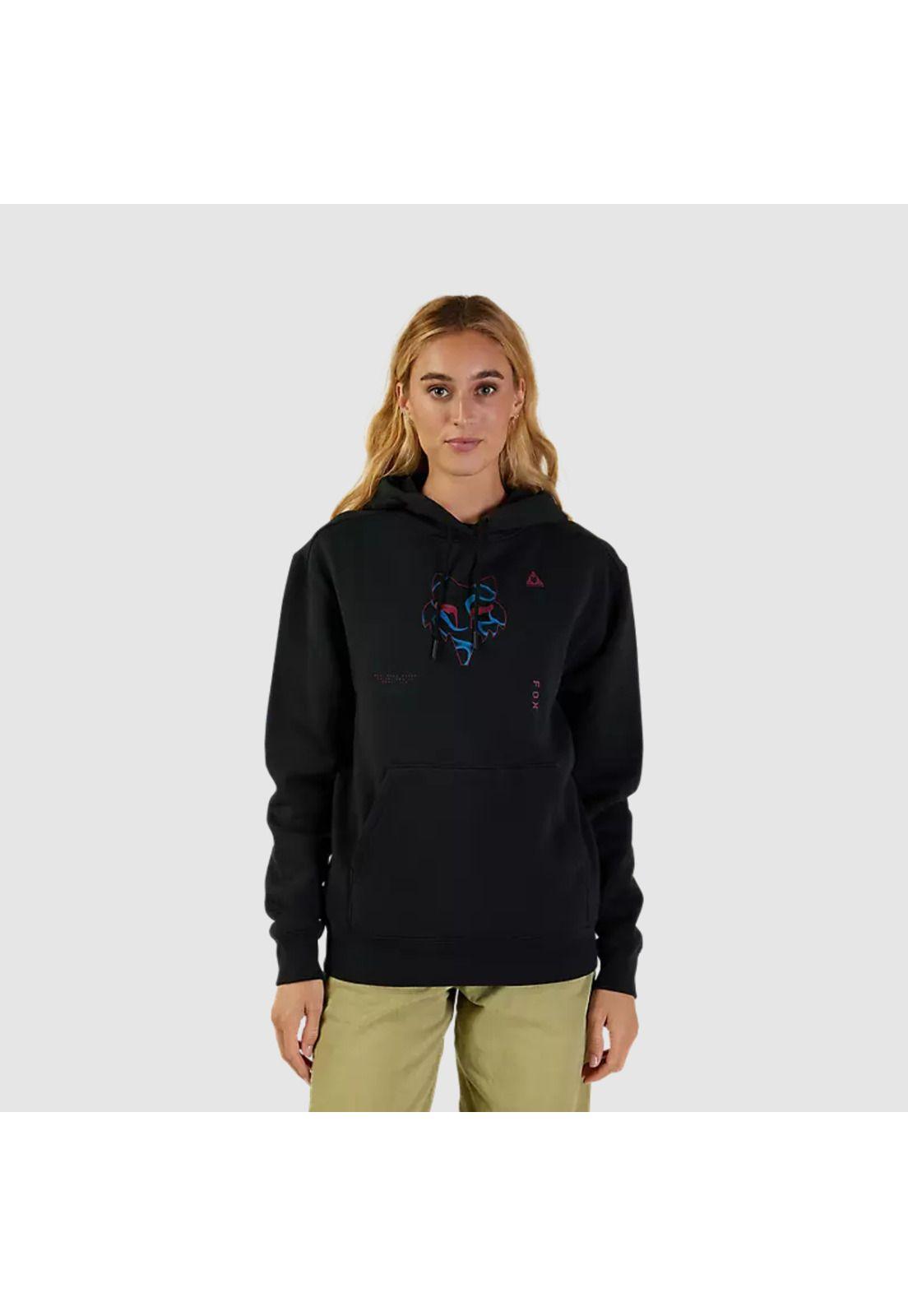 Poleron Lifestyle Mujer Withered Negro Fox-2