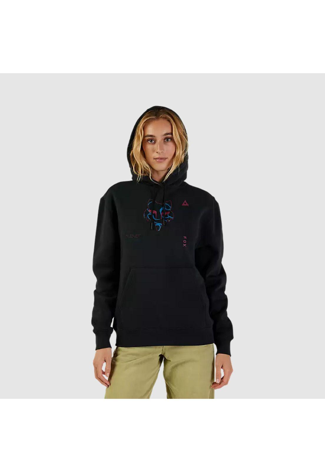 Poleron Lifestyle Mujer Withered Negro Fox-3