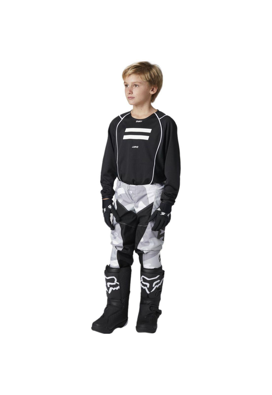 Polera Moto Niño Whit3 Label GI Fro Negro Shift-3