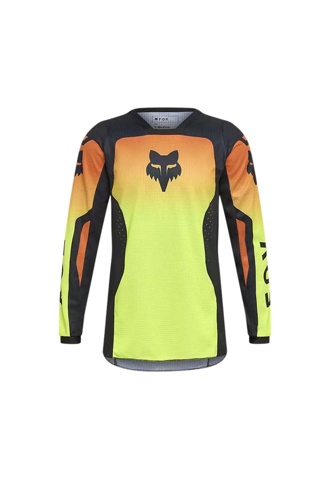Polera Moto Niño 180 Shield Amarillo Fox-0