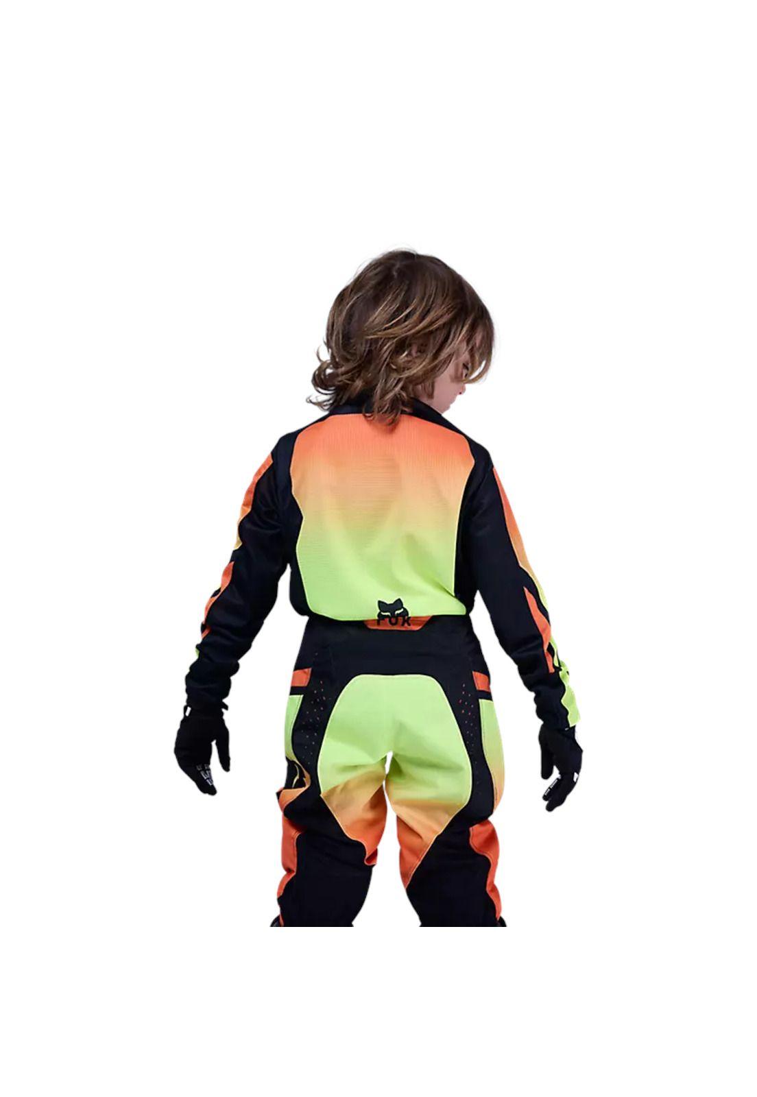 Polera Moto Niño 180 Shield Amarillo Fox-3