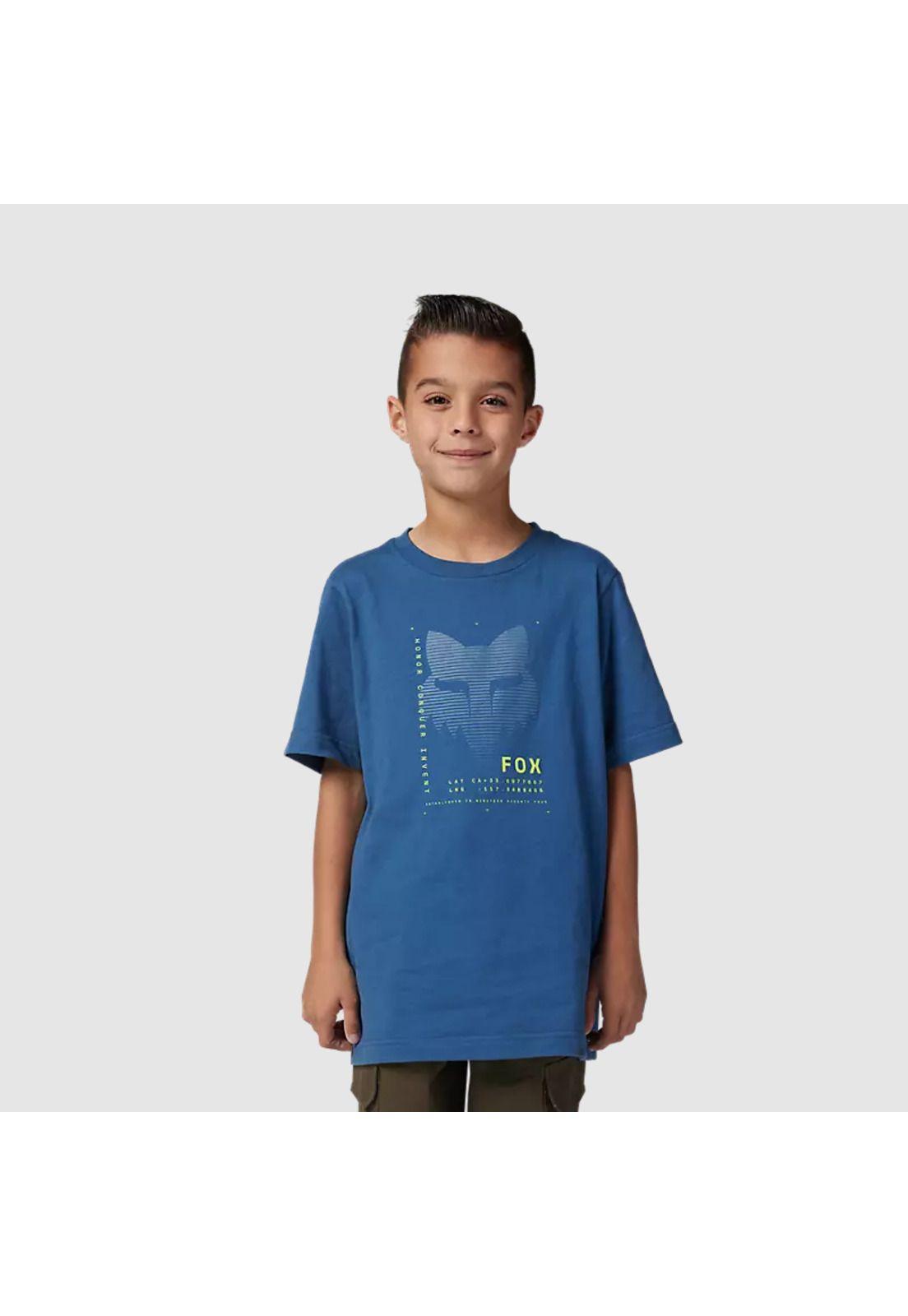 Polera Lifestyle Niño Dispute Premium Azul Fox-2