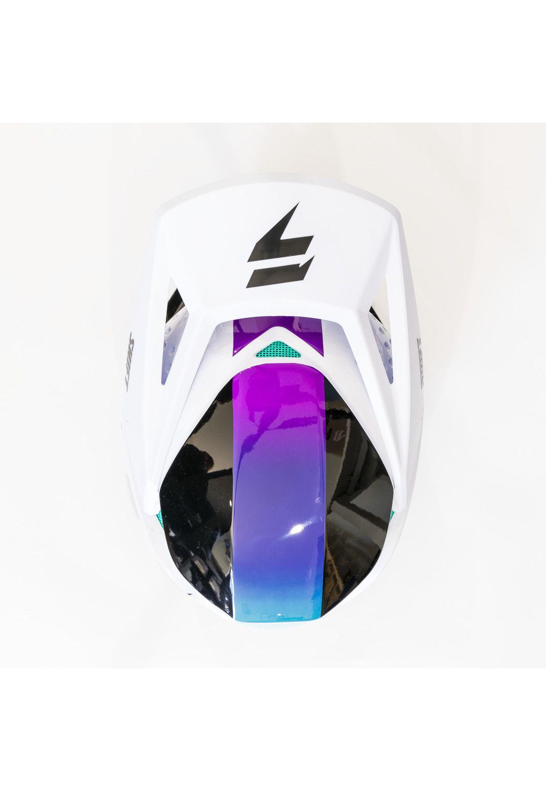 Casco Moto Niño White Label Uv Blanco/Morado Shift-2