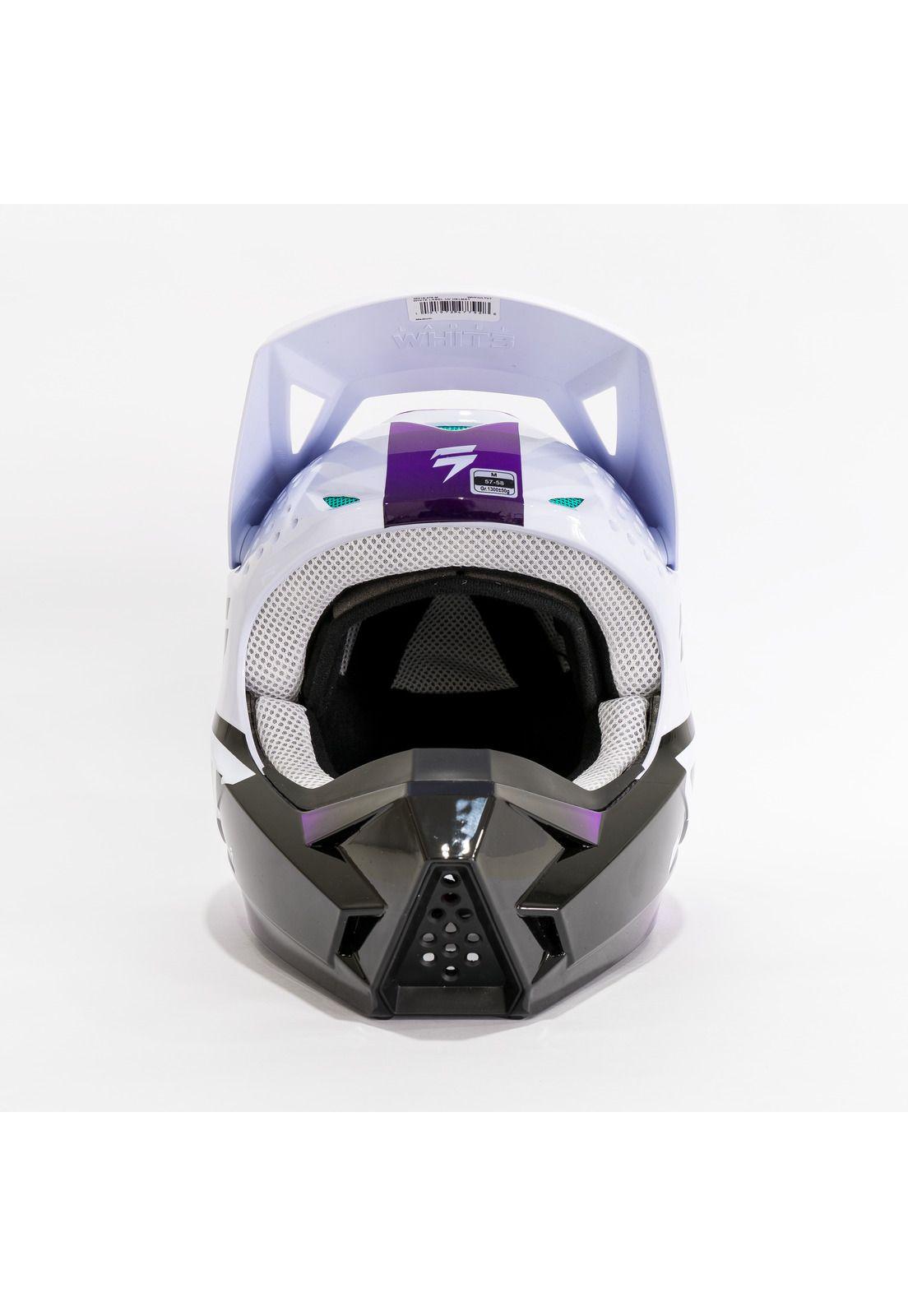 Casco Moto Niño White Label Uv Blanco/Morado Shift-3