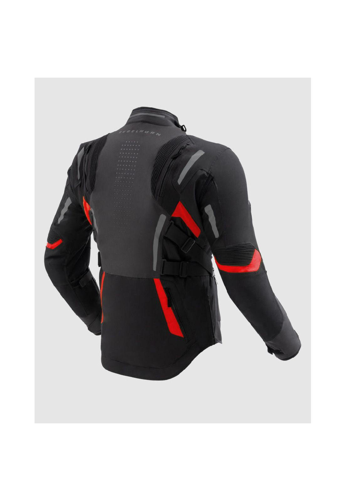 Chaqueta Moto Calle Hiker 4 Negro RebelHorn-1