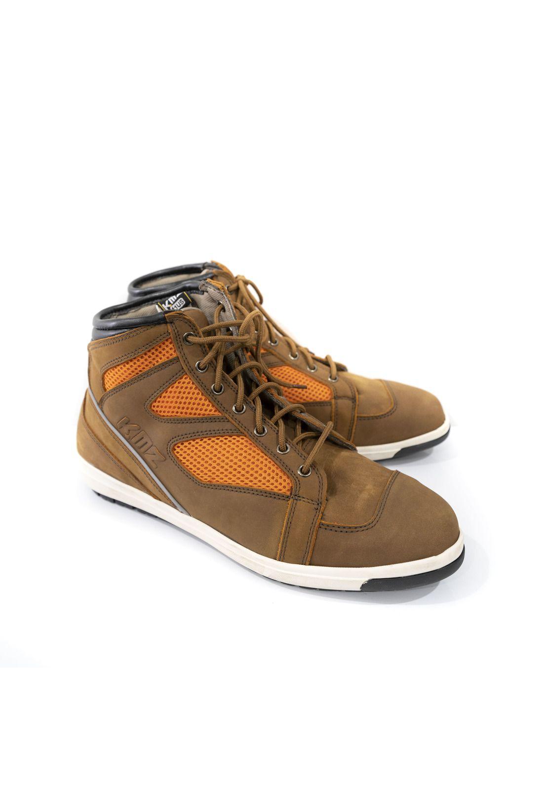 Zapatos Moto Calle Namibia Cafe/Naranjo KMZ-0