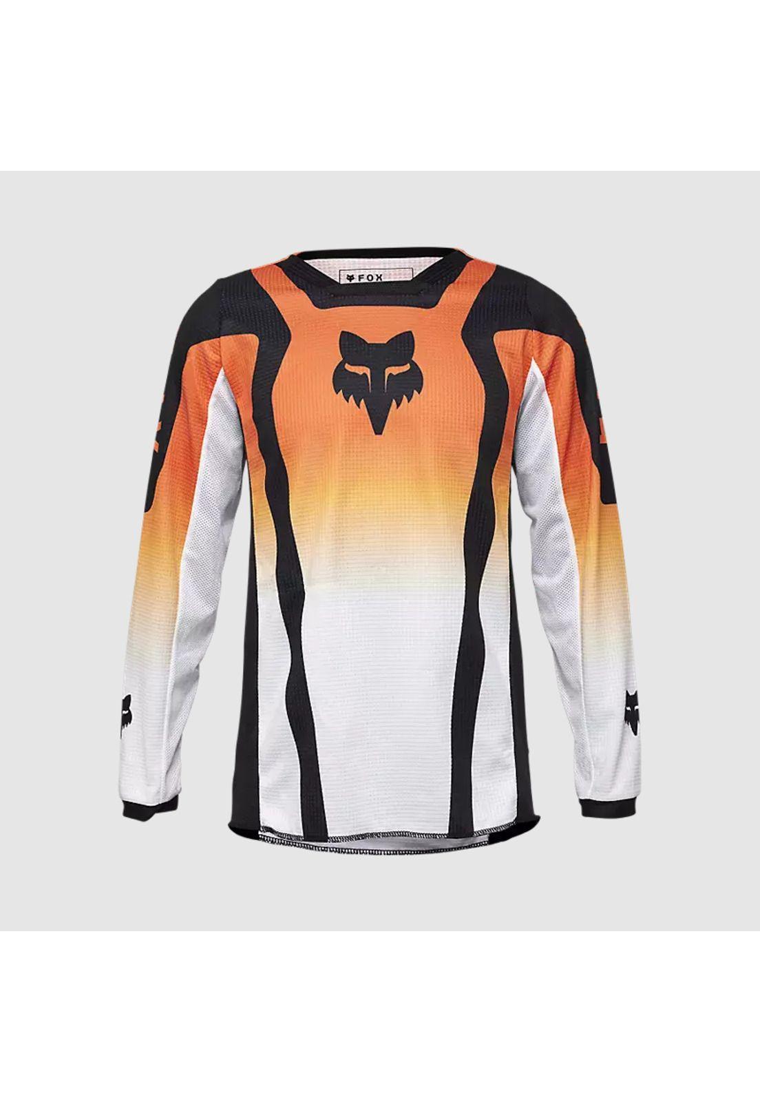 Polera Moto Niño 180 Lean Naranjo Fox-0