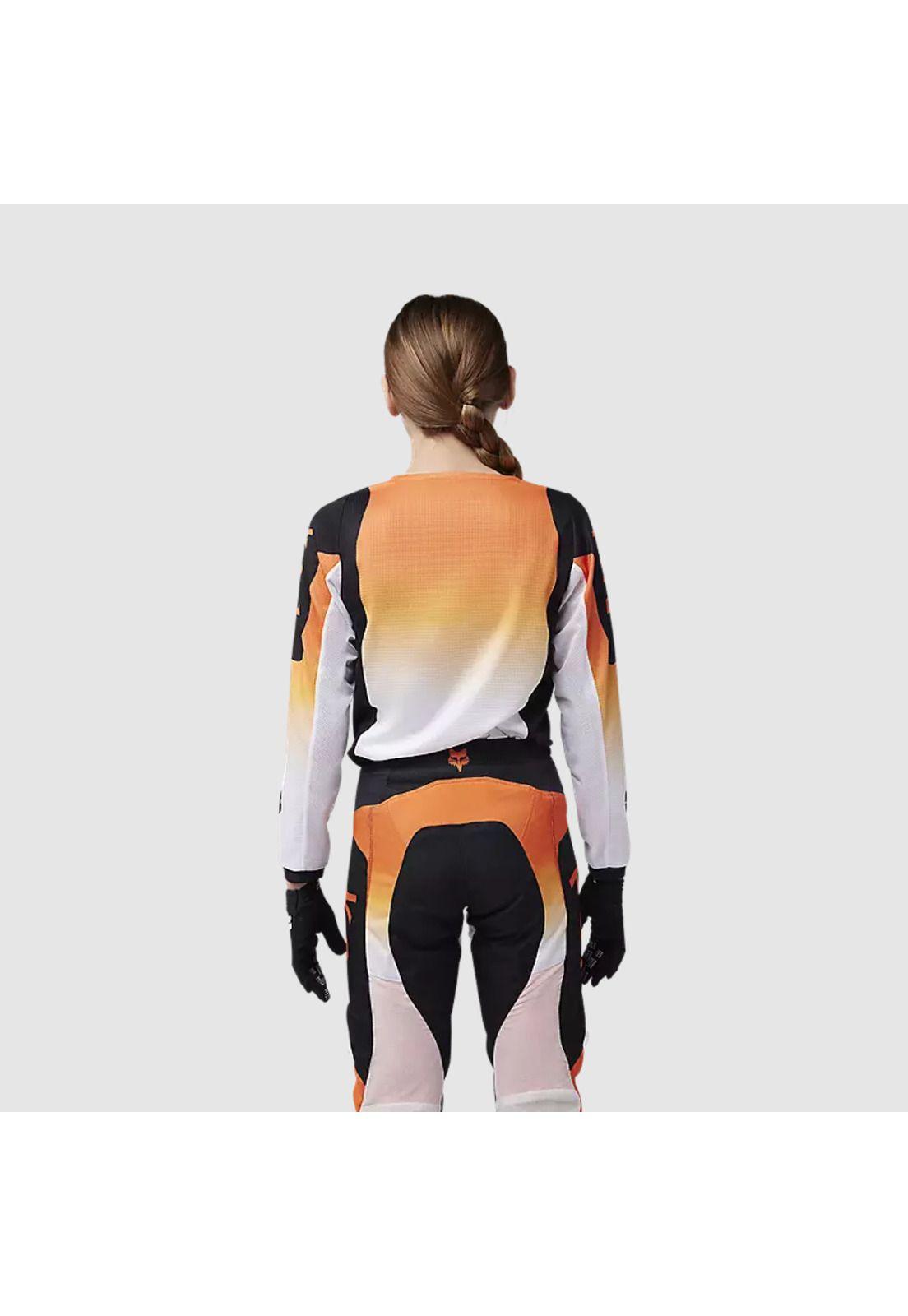 Polera Moto Niño 180 Lean Naranjo Fox-3