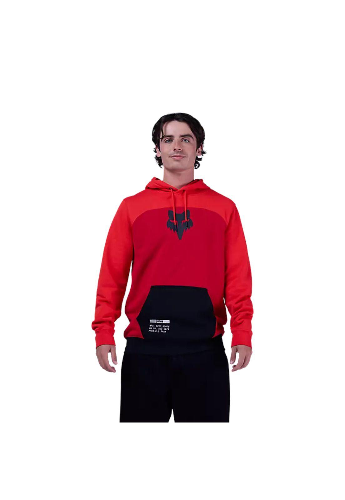 Poleron Lifestyle Fracture Rojo Fox-2