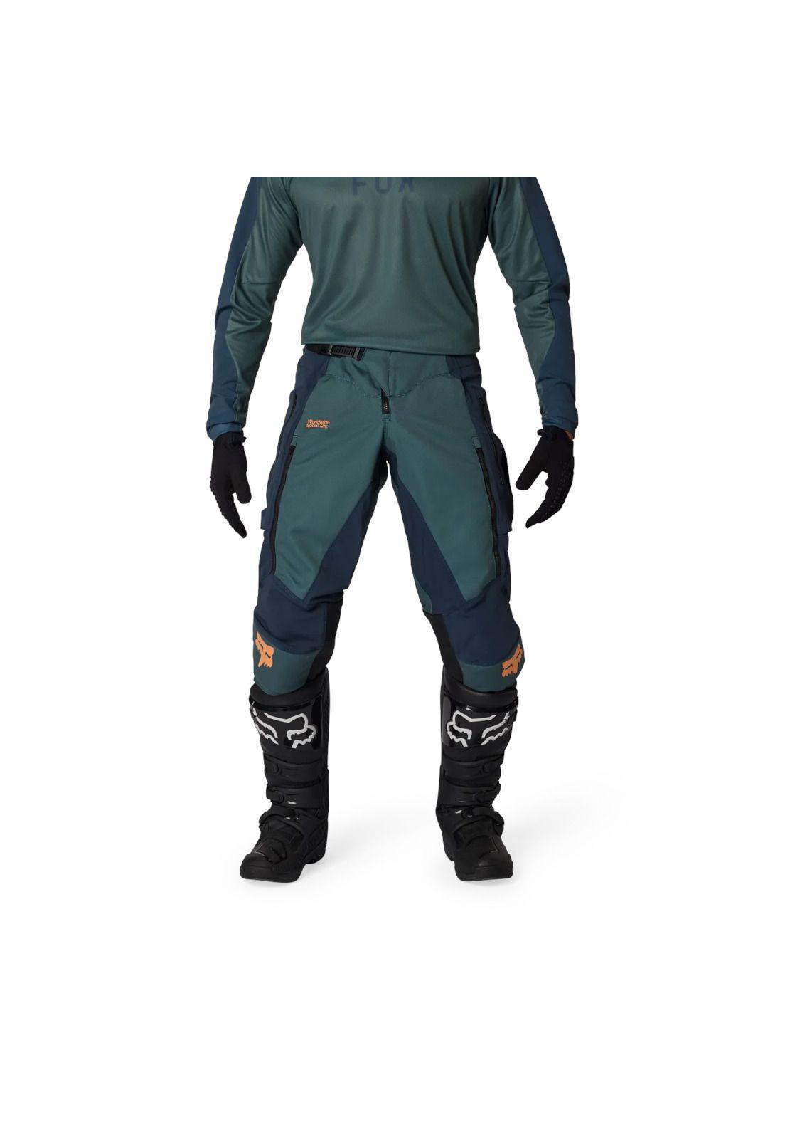 Pantalon Moto Ranger Off-Road Verde Fox-2