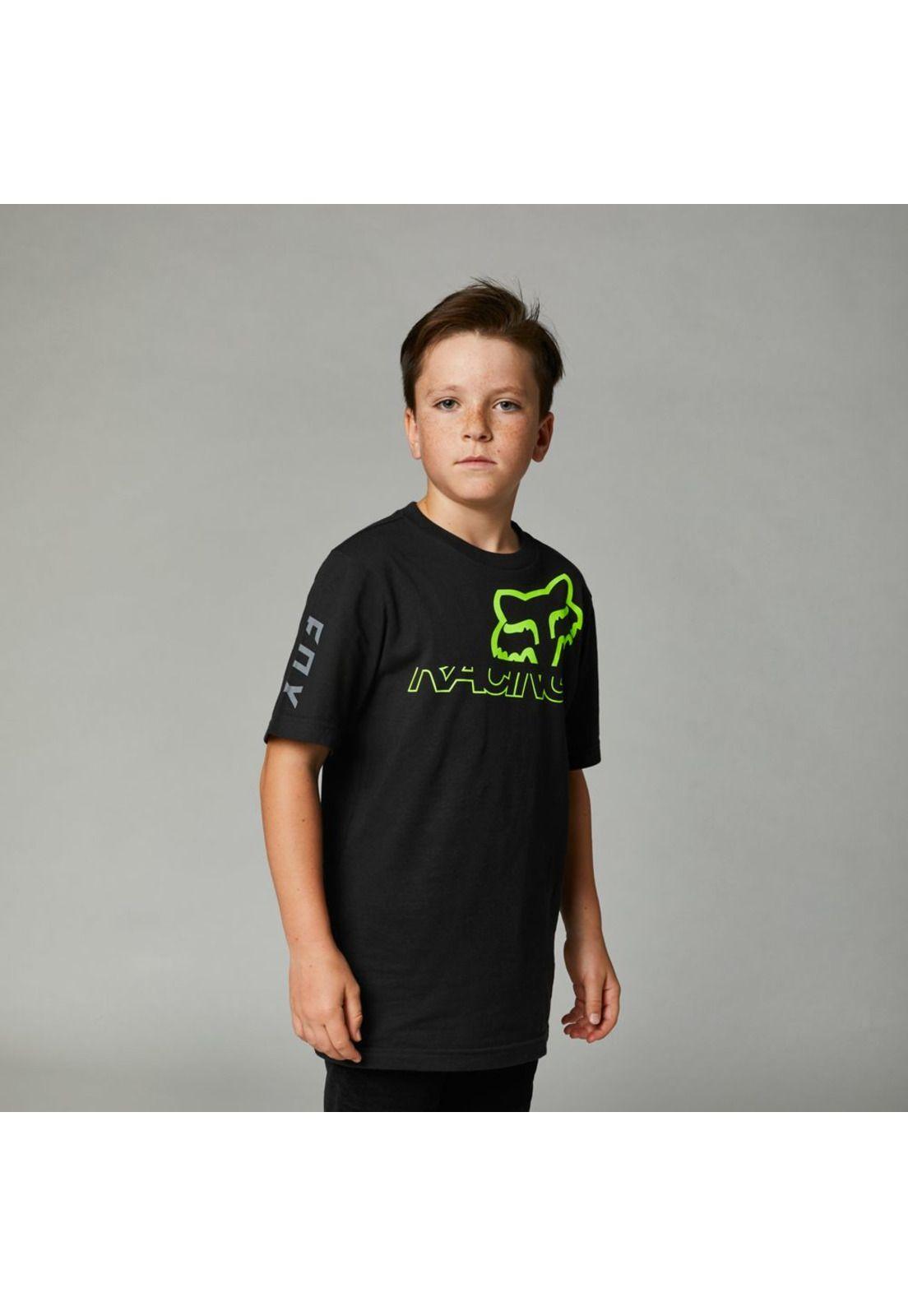 Polera Lifestyle Niño Skew Negro Fox-0